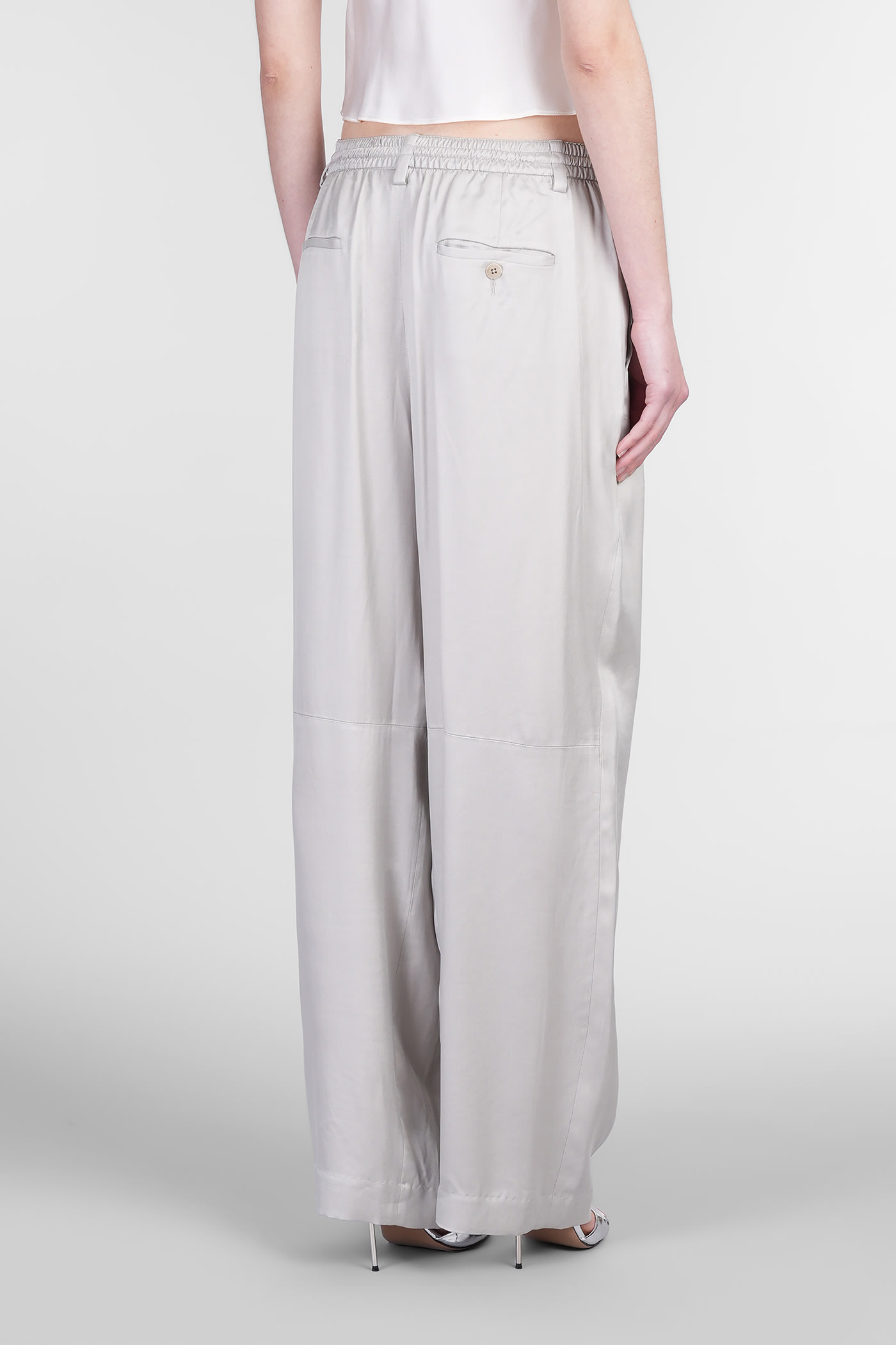 Alexander Wang Pants In Grey Viscose In Grey