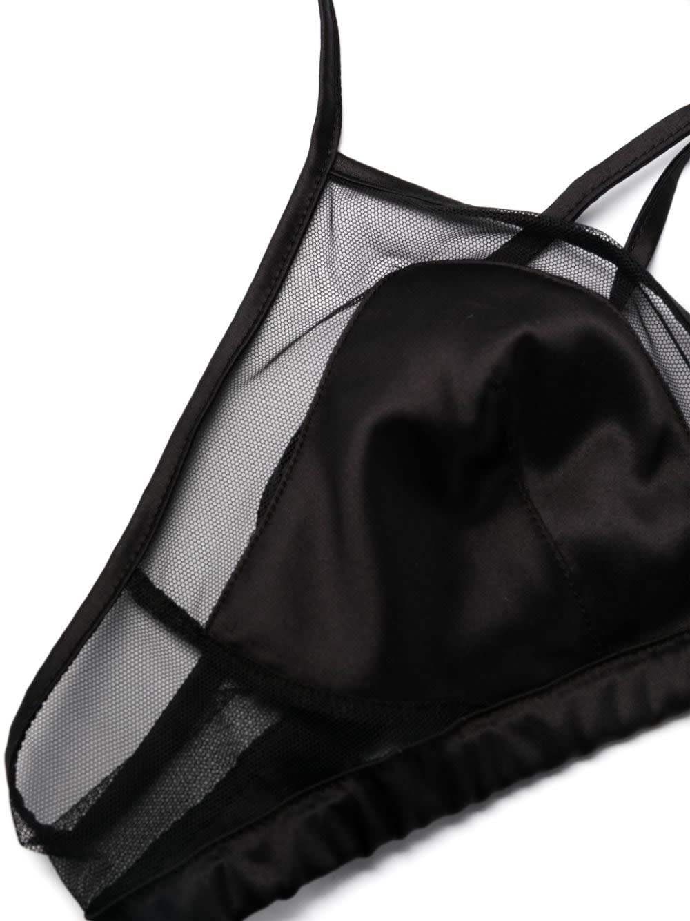 Dolce & Gabbana Silk No Wire Bra In Black