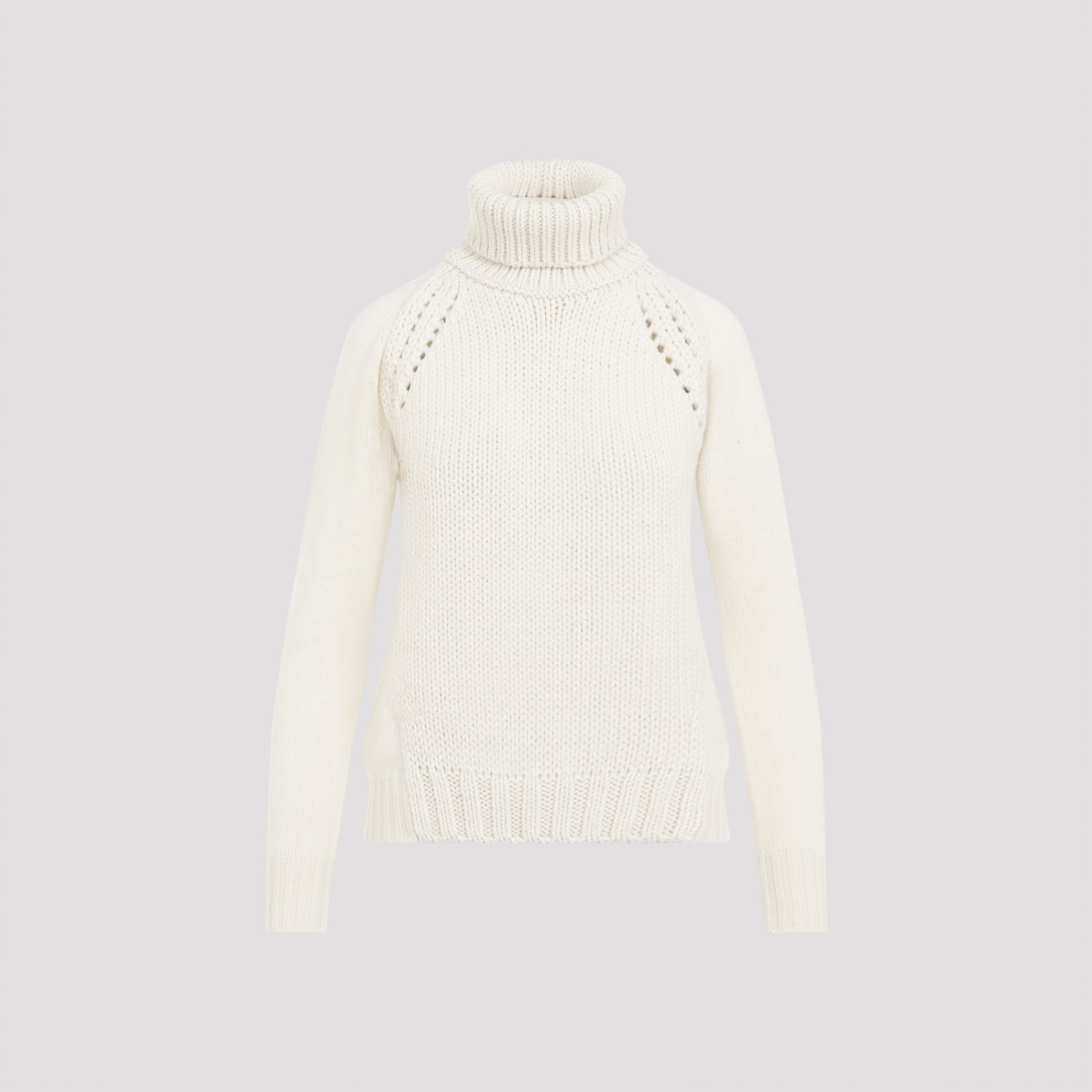 Shop Fabiana Filippi Virgin Wool Sweater In Burro