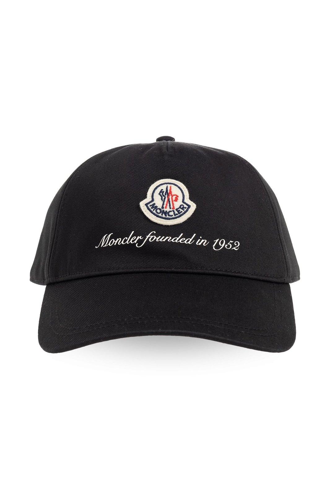 Shop Moncler Logo Patched Baseball Cap In Black