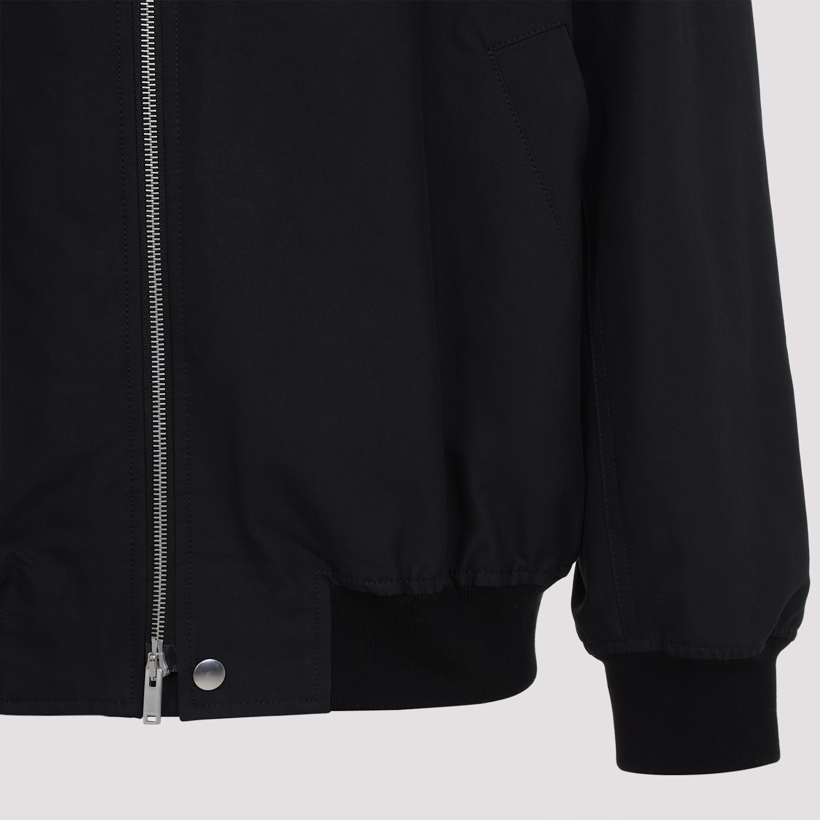 Jil Sander Zip-up Bomber Jacket In Black