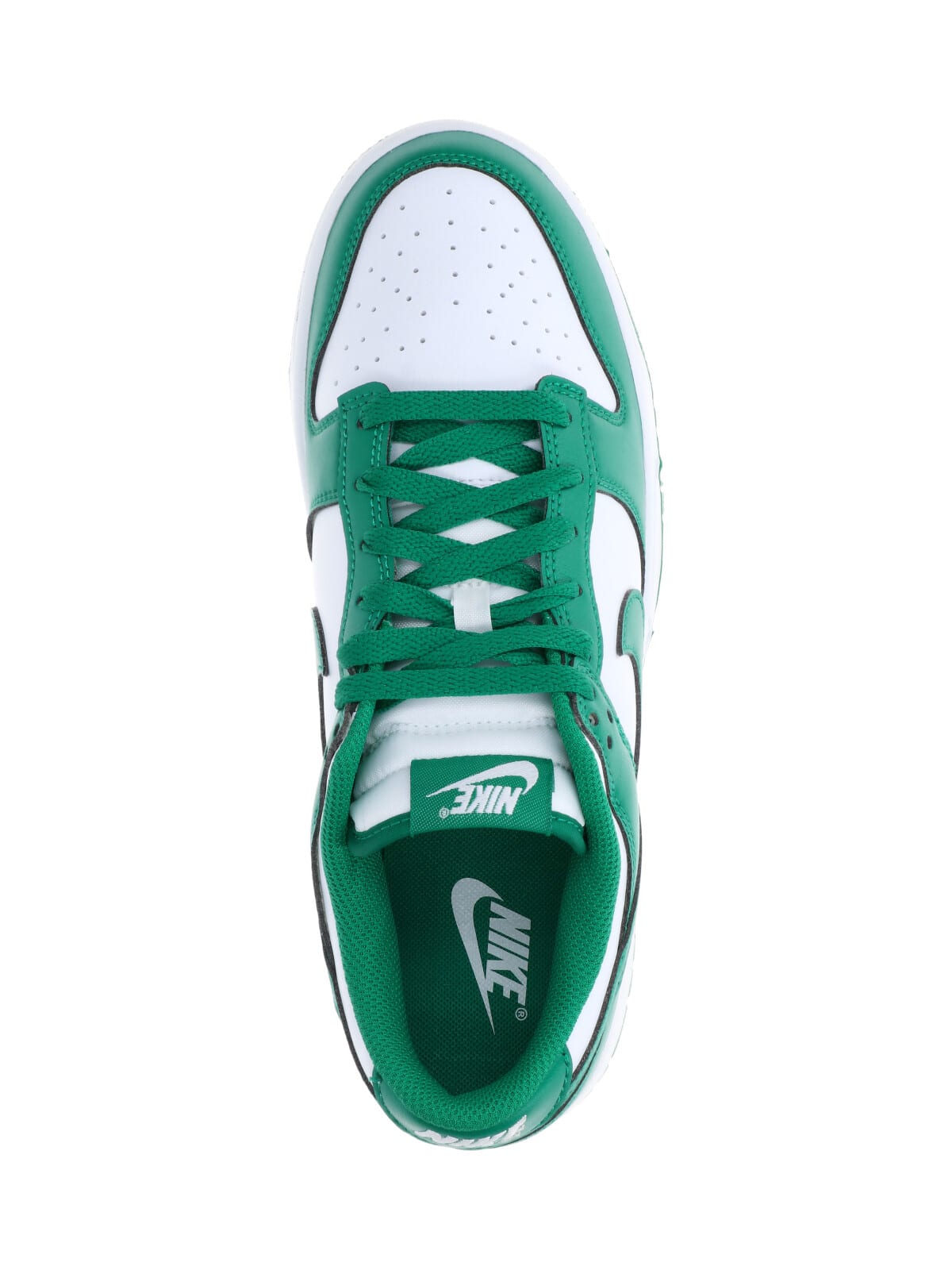 Nike Dunk Low Retro Sneakers In Green Leather In Multi