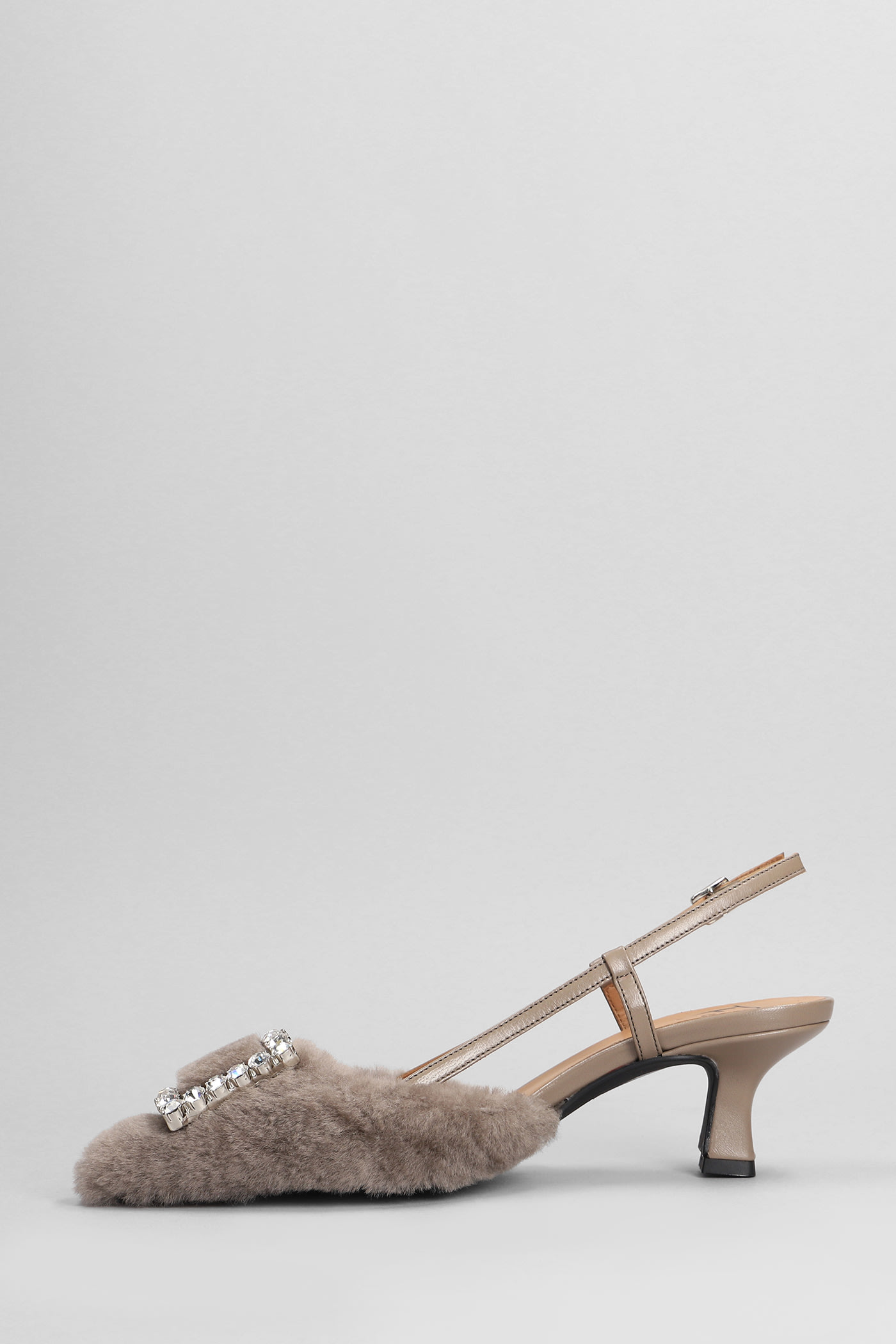 Shop Roberto Festa Stefi Pumps In Taupe Leather