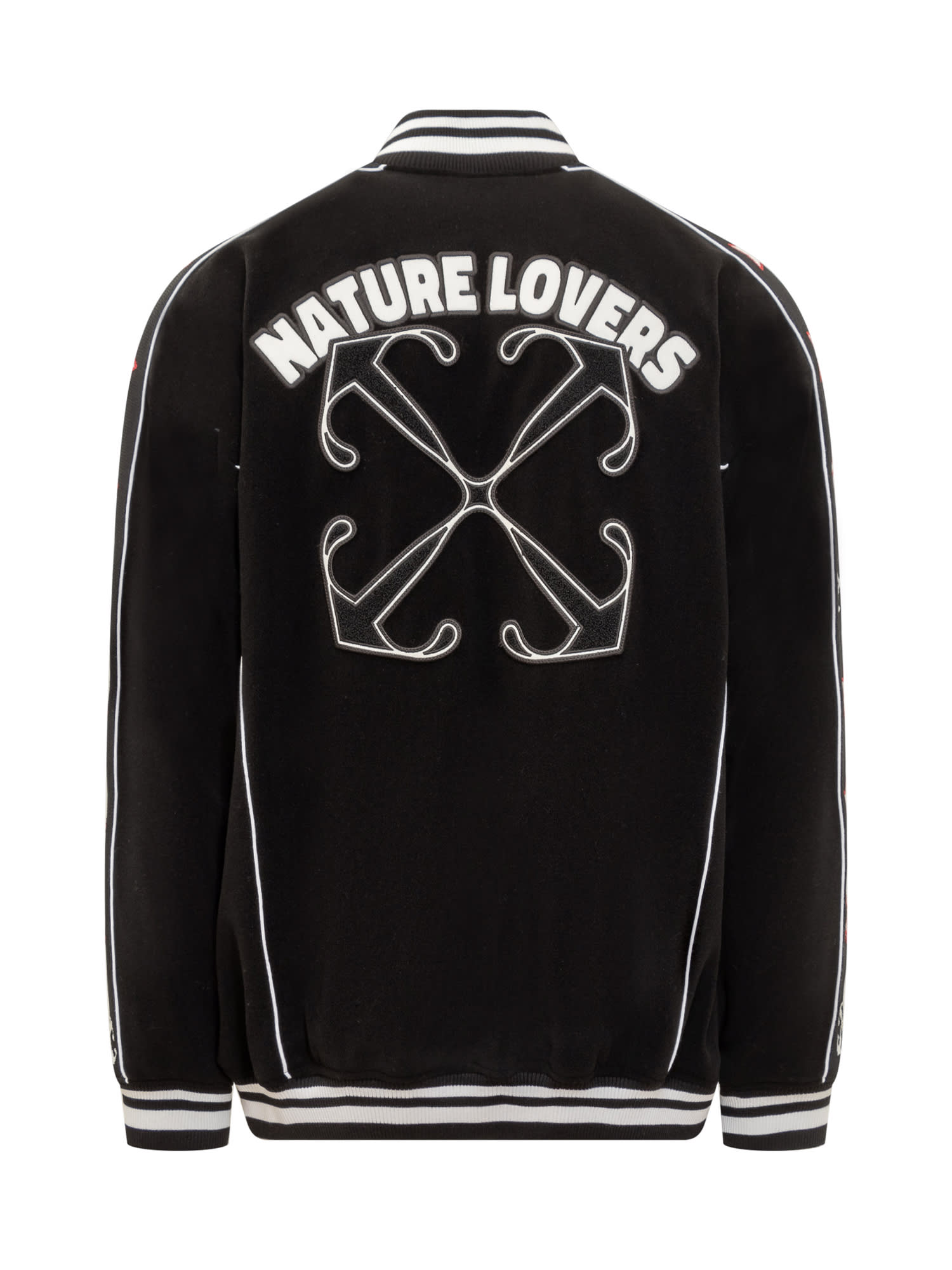 Shop Off-white Nature Lover Sweatshirt In Black White