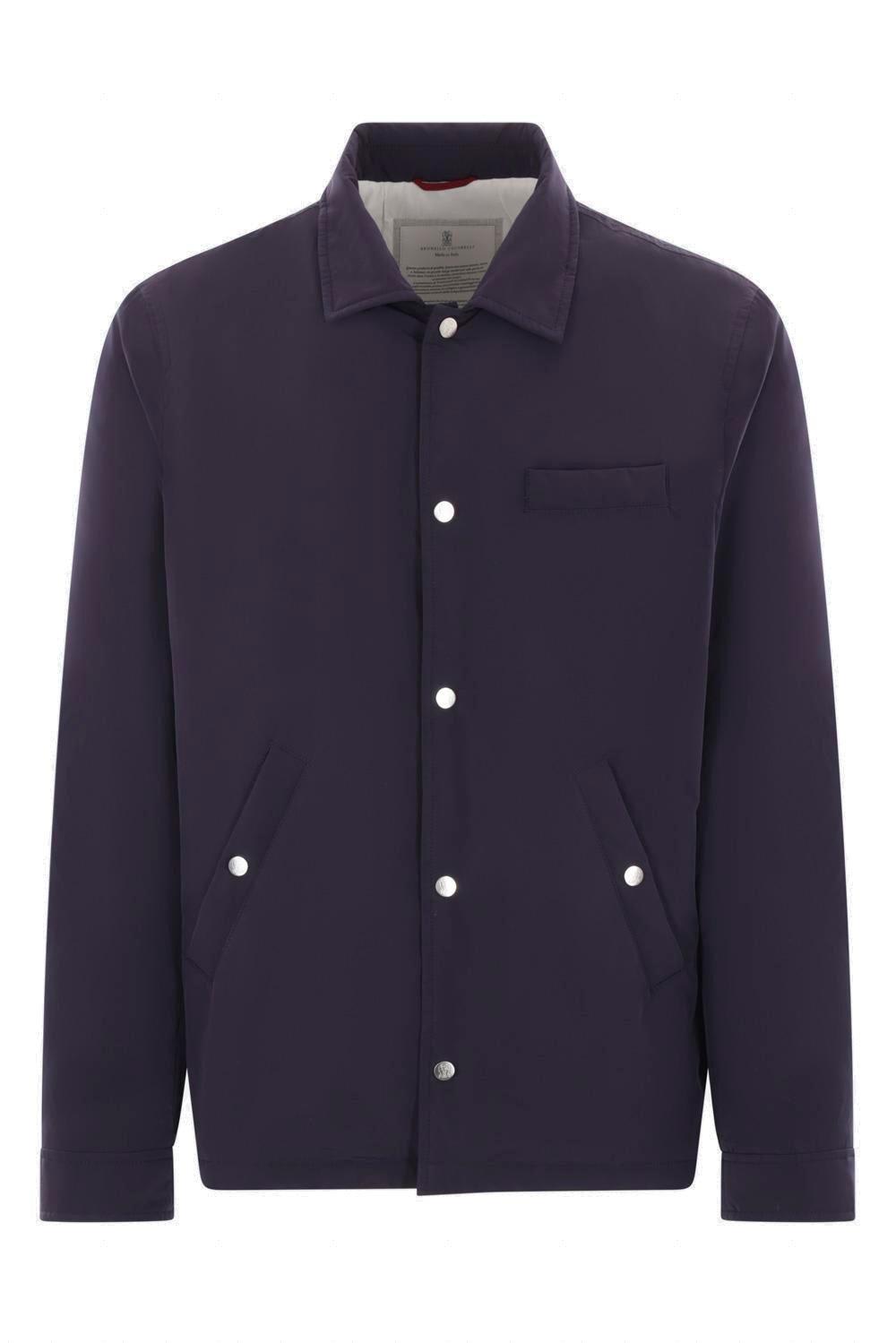 BRUNELLO CUCINELLI WATER-RESISTANT SHIRT-STYLE PADDED JACKET