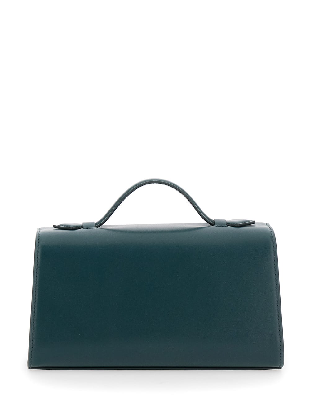 Savette Symmetry Pochette In Smooth Calf Leather In Green
