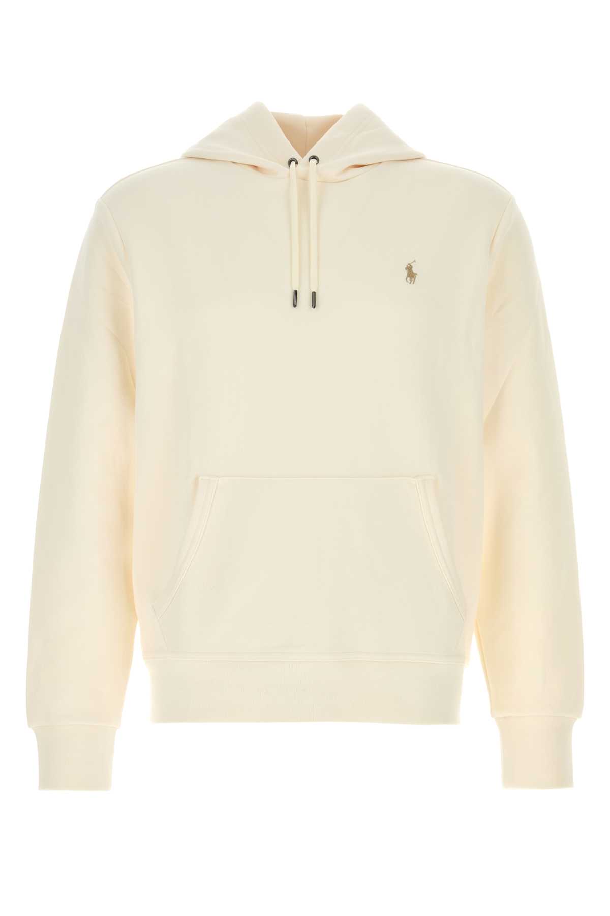 Cream Cotton Blend Sweatshirt