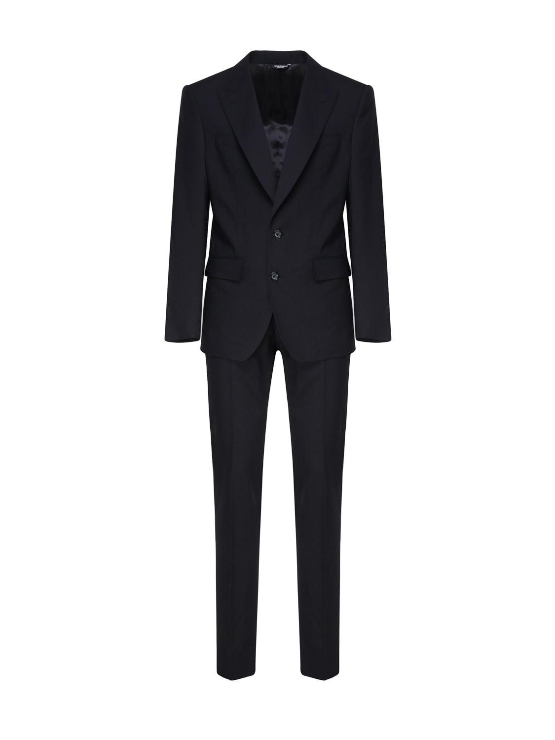 Shop Dolce & Gabbana Sicilian Suit In Stretch Wool In Blue