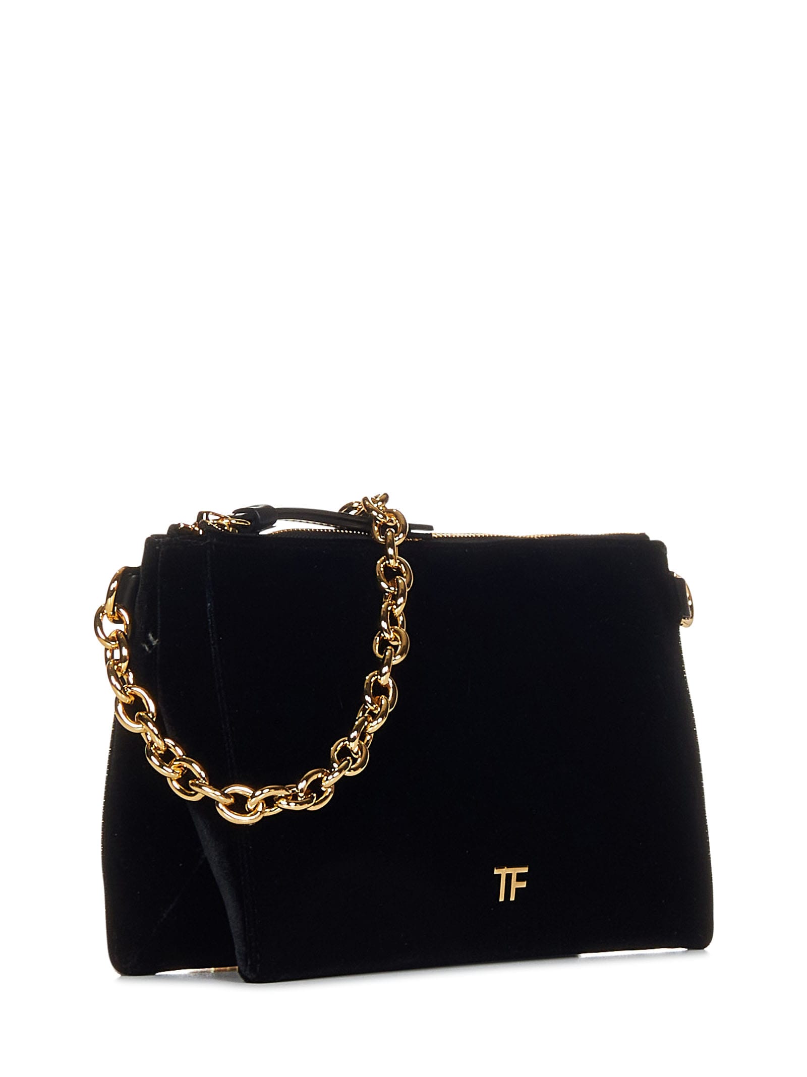 Tom Ford Tf Velvet Chain Bag In Black, ModeSens
