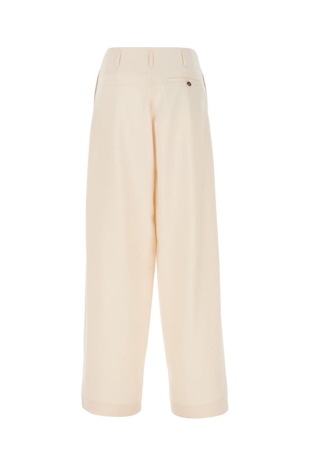 Philosophy Di Lorenzo Serafini Pastel Pink Stretch Polyester Blend Pant In Avorio
