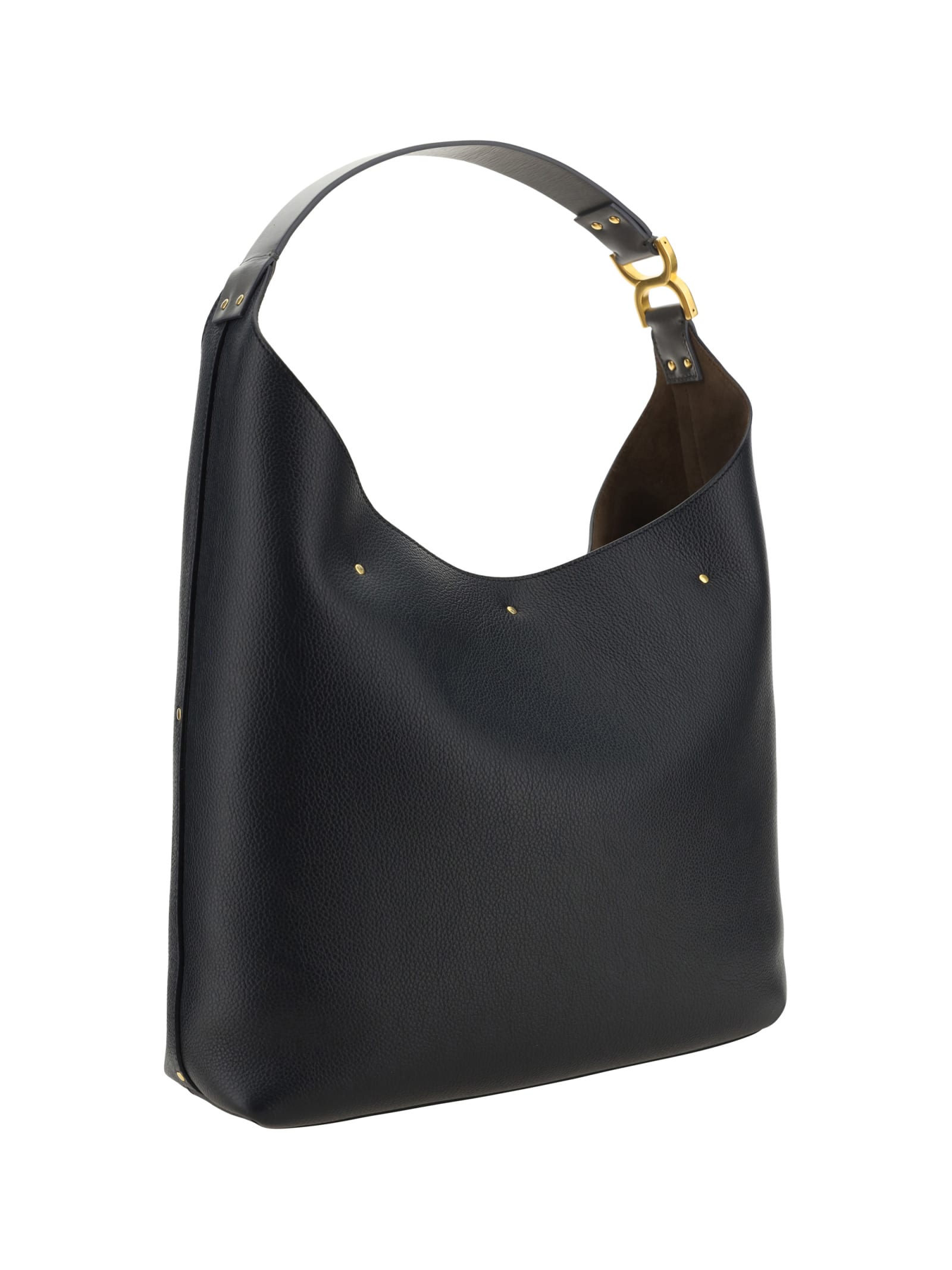 Shop Chloé Marcie Shoulder Bag In Nero