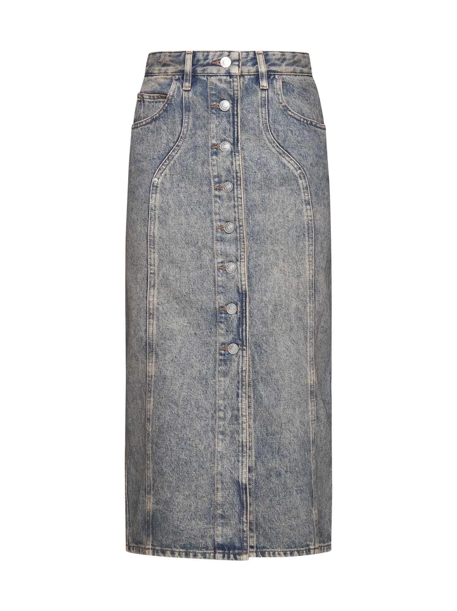 Shop Marant Etoile Skirt In Pinkish Blue