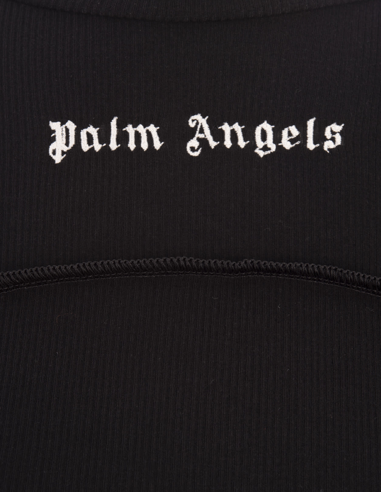 Shop Palm Angels Black Mini Dress With Logo