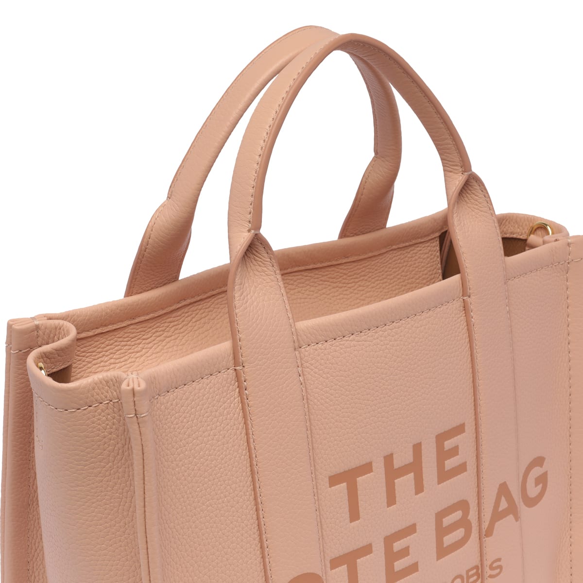 Shop Marc Jacobs The Leather Medium Tote Bag In Pink