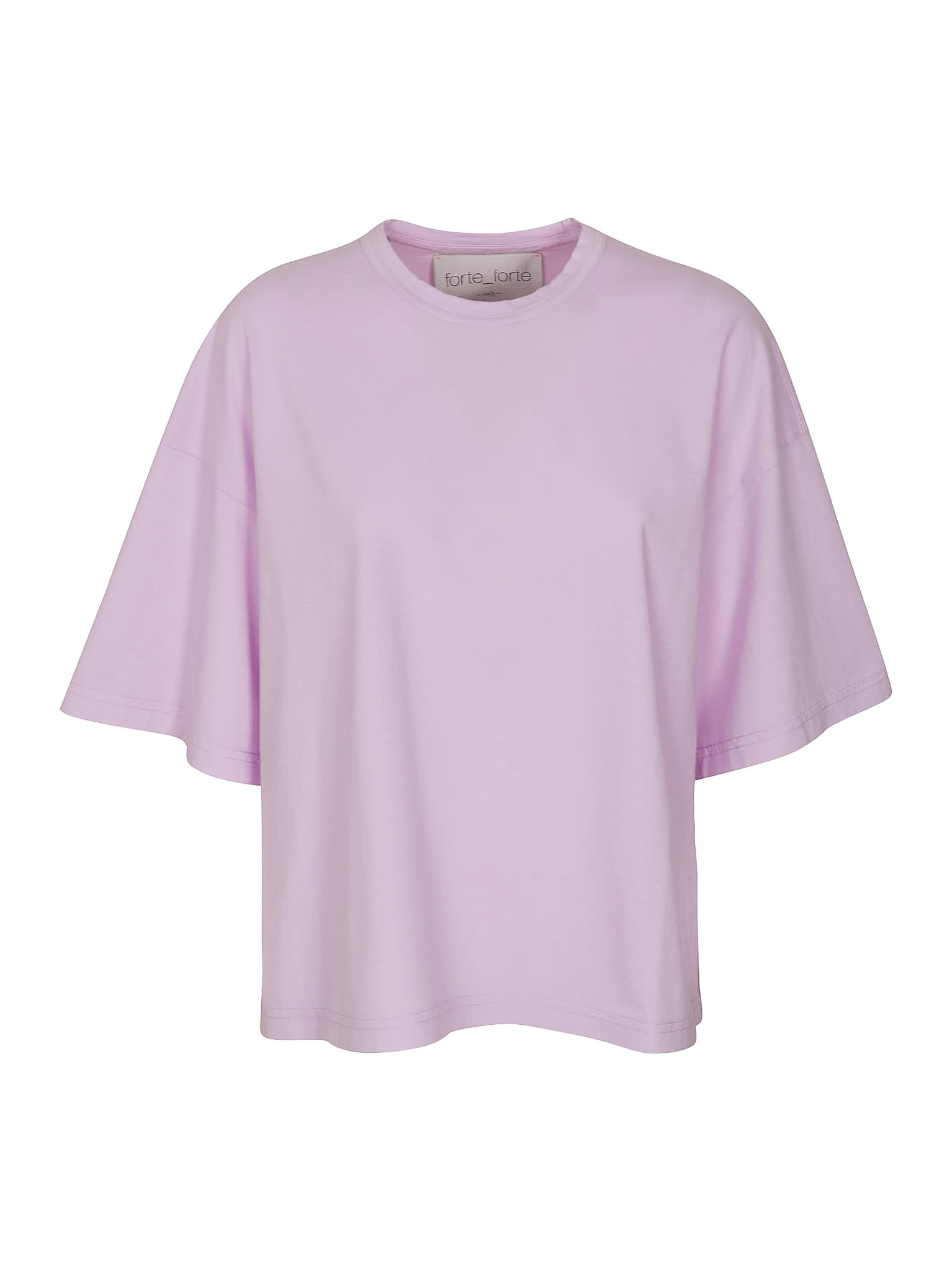 Forte Forte Logo Patched Loose Fit T-shirt In Petal