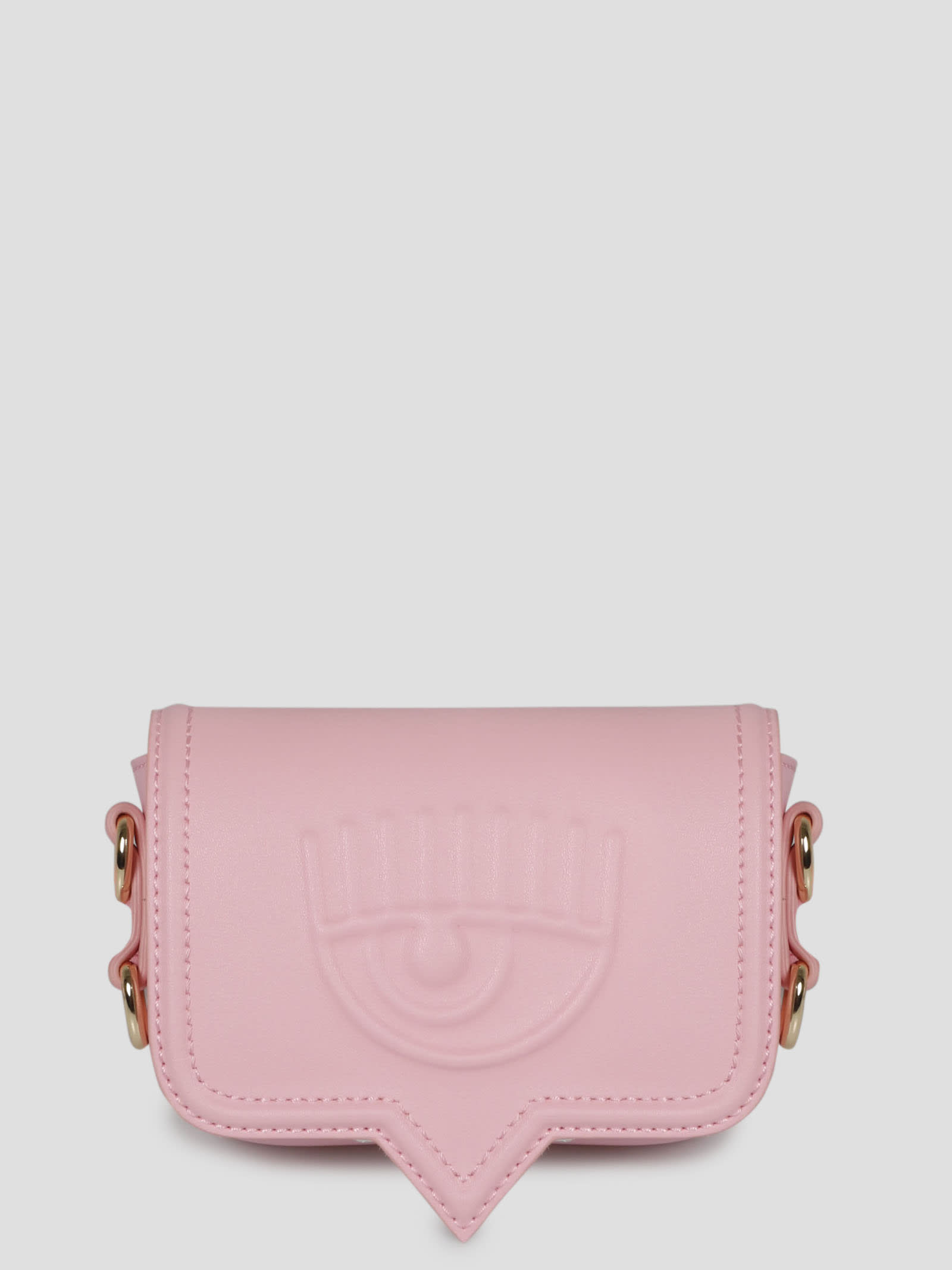 Chiara Ferragni embossed-eye wallet-on-chain, Pink