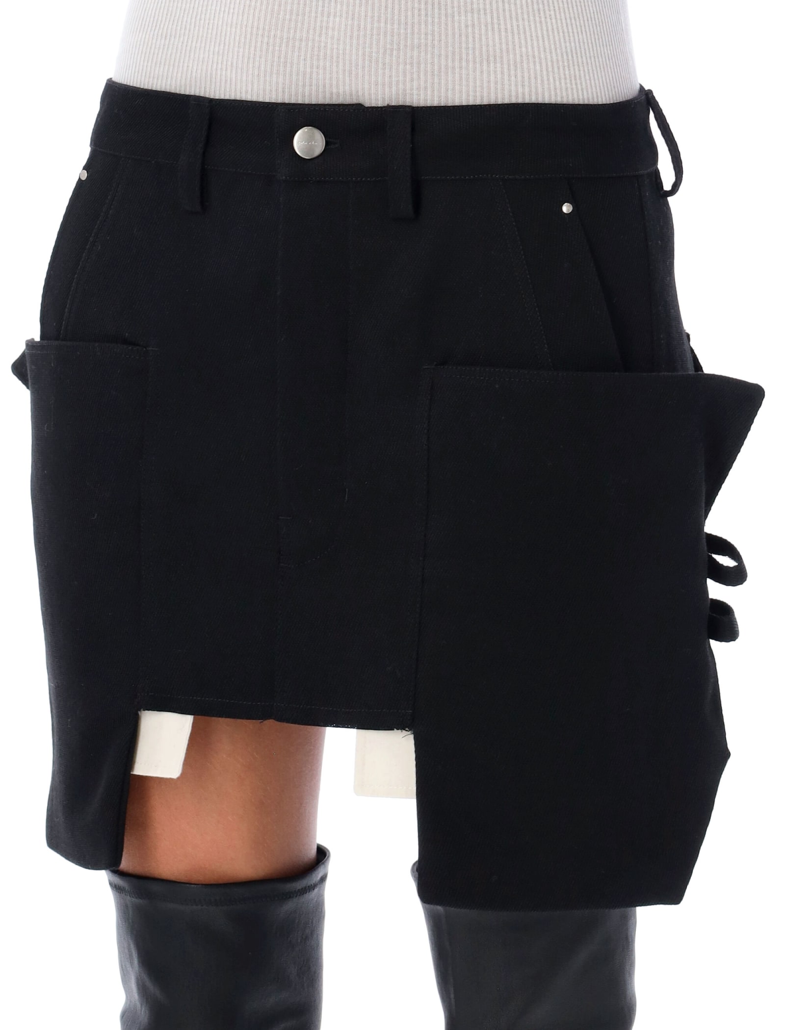 Shop Rick Owens Stefani Mini Skirt In Black