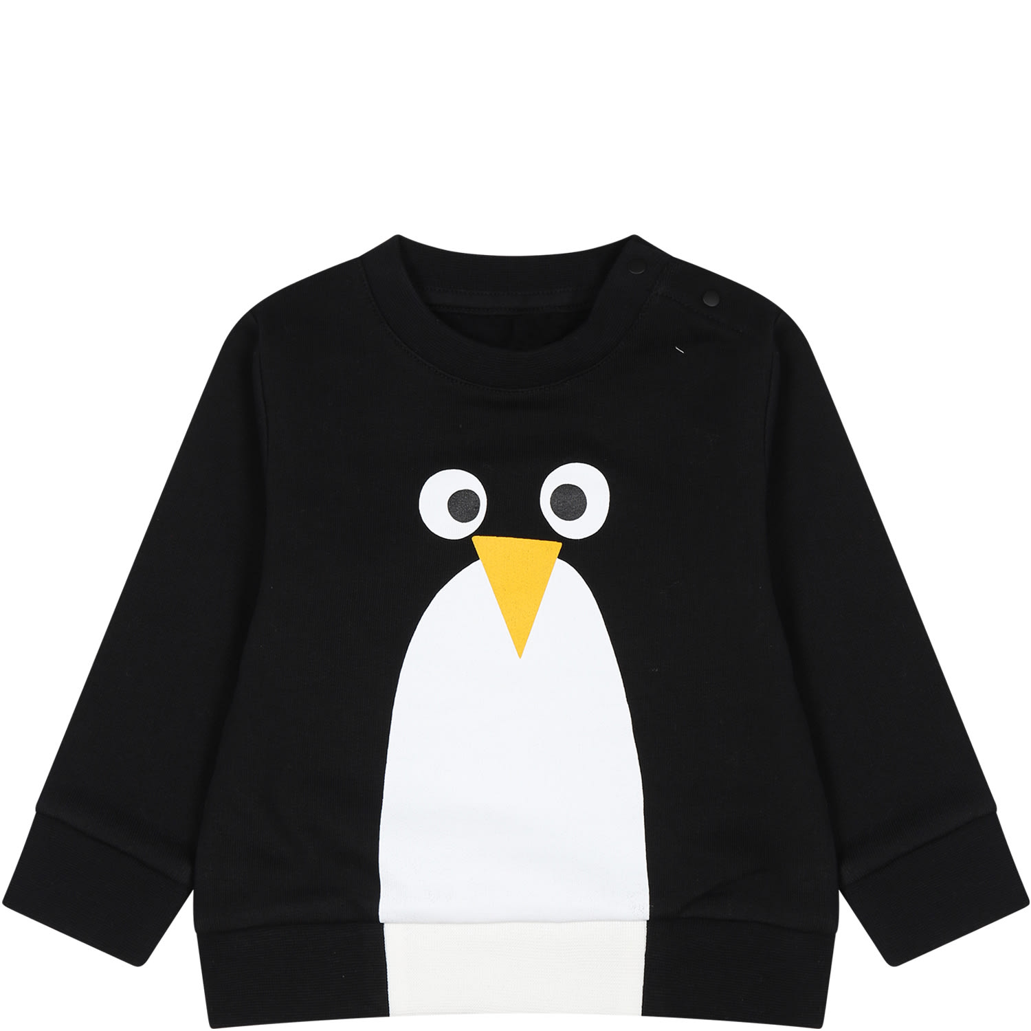 Shop Stella Mccartney Black Sweatshirt For Baby Boy With Print