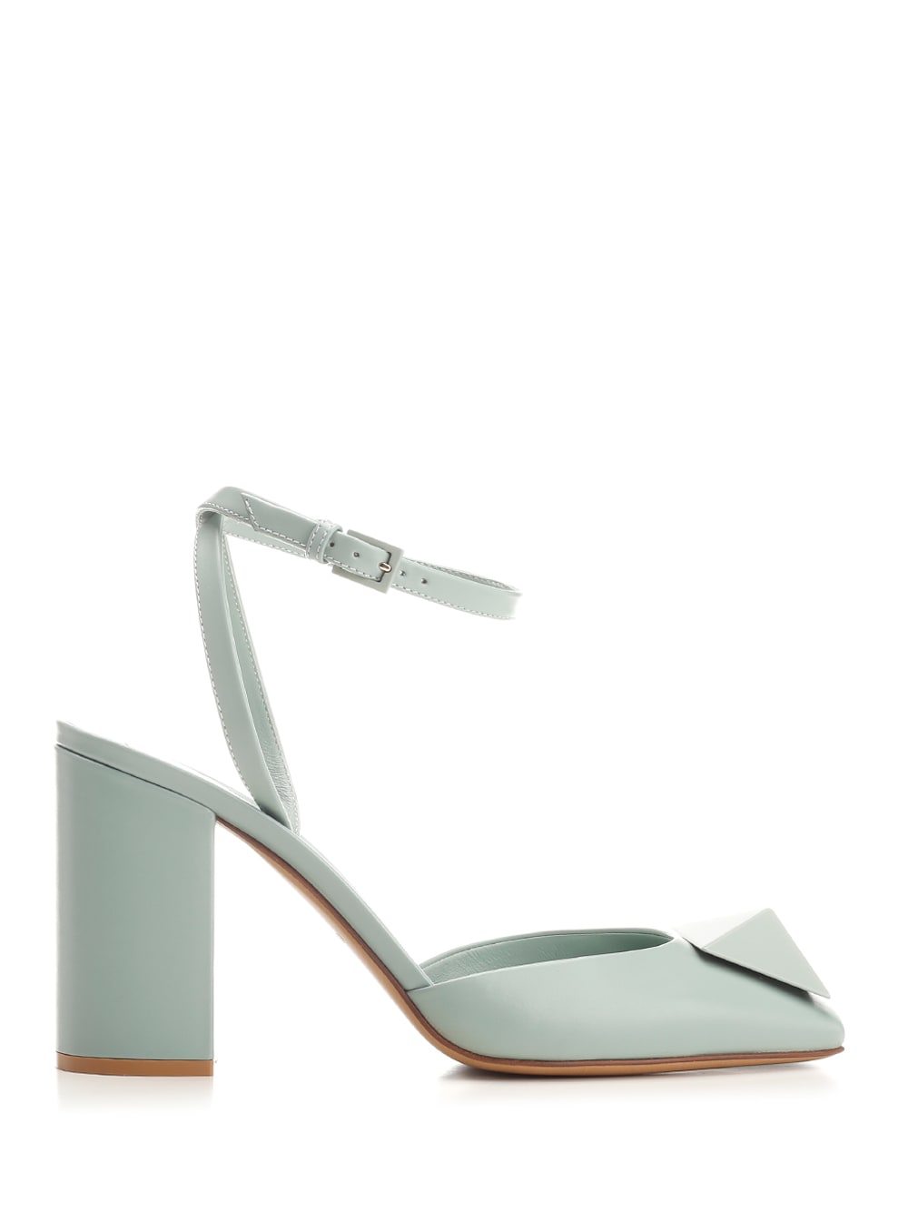 VALENTINO GARAVANI ONE STUD MILKY GREEN PUMP