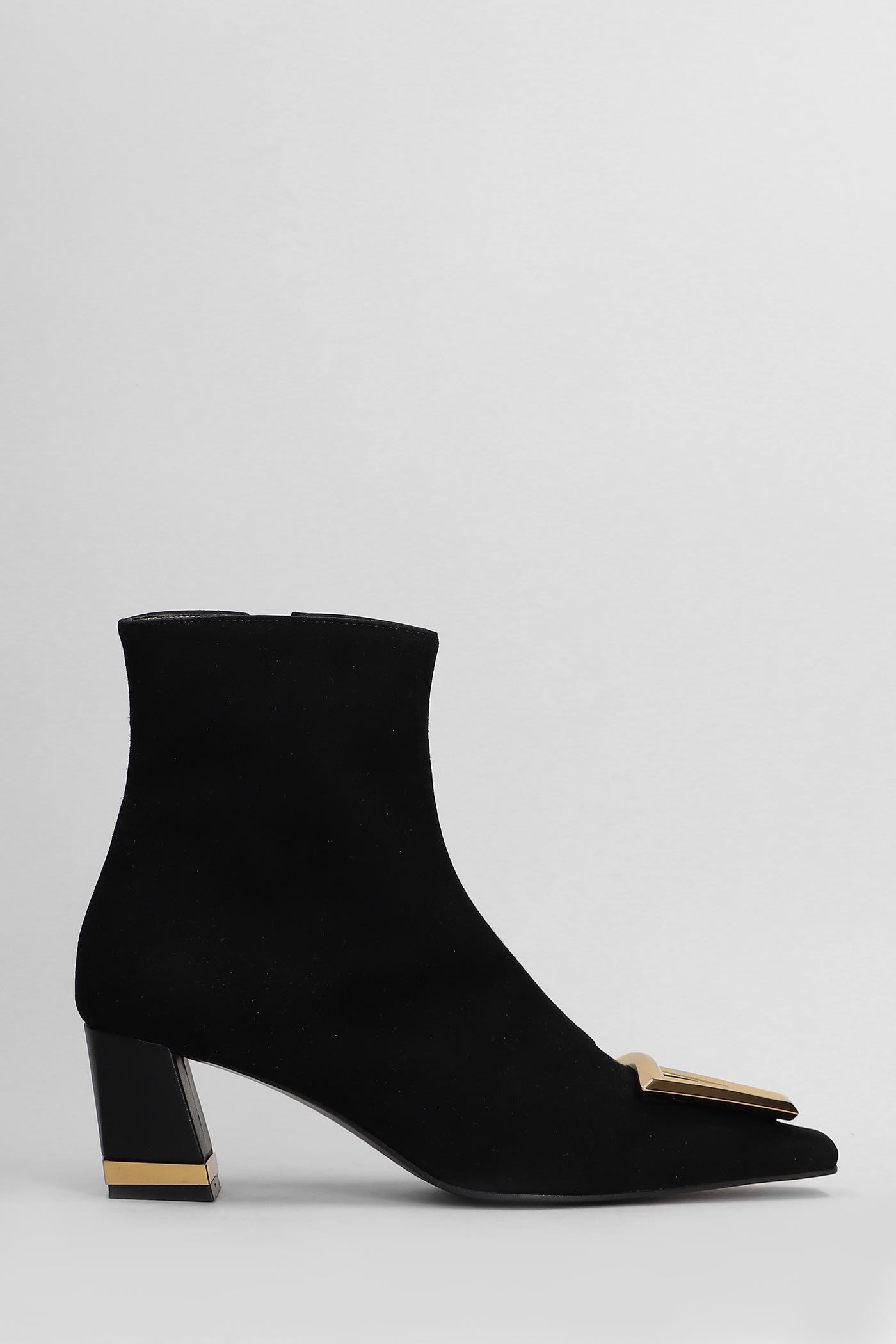 Risas High Heels Ankle Boots In Black Suede