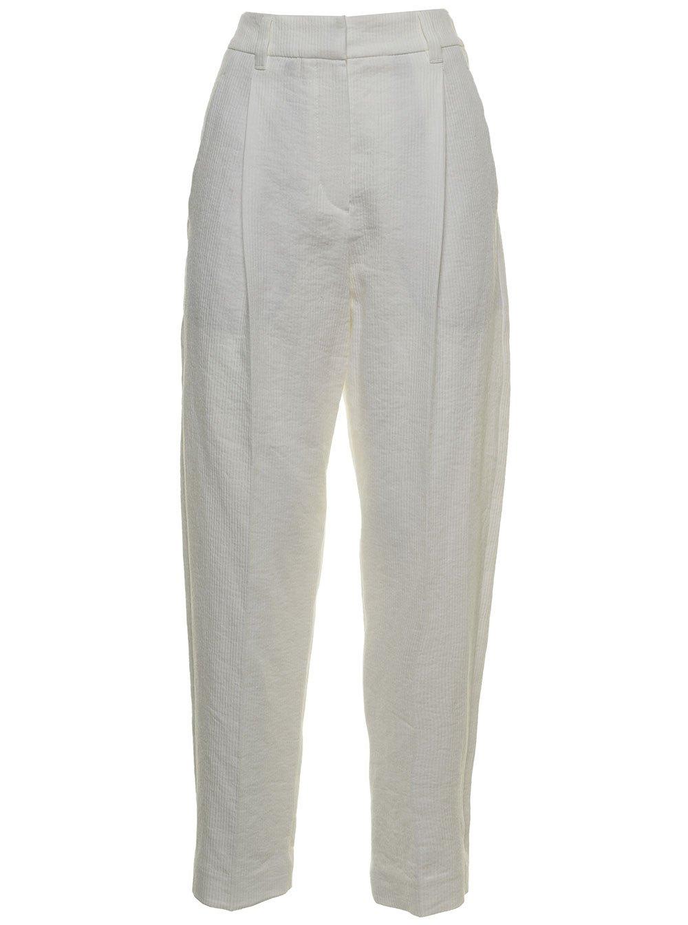 Pleat Detailed Tapered Pants