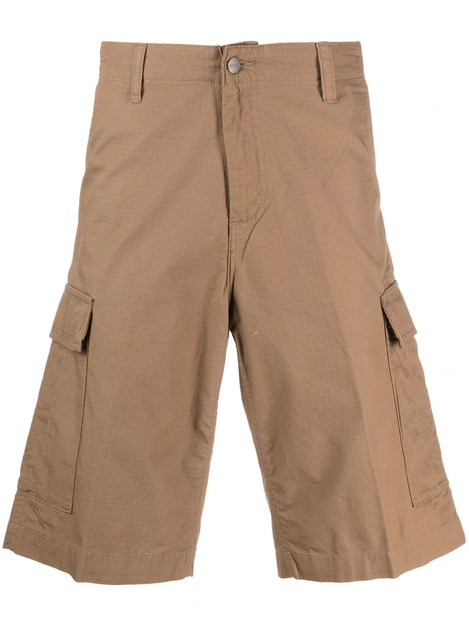 Shop Carhartt Light Brown Cotton Cargo Shorts In Neutro
