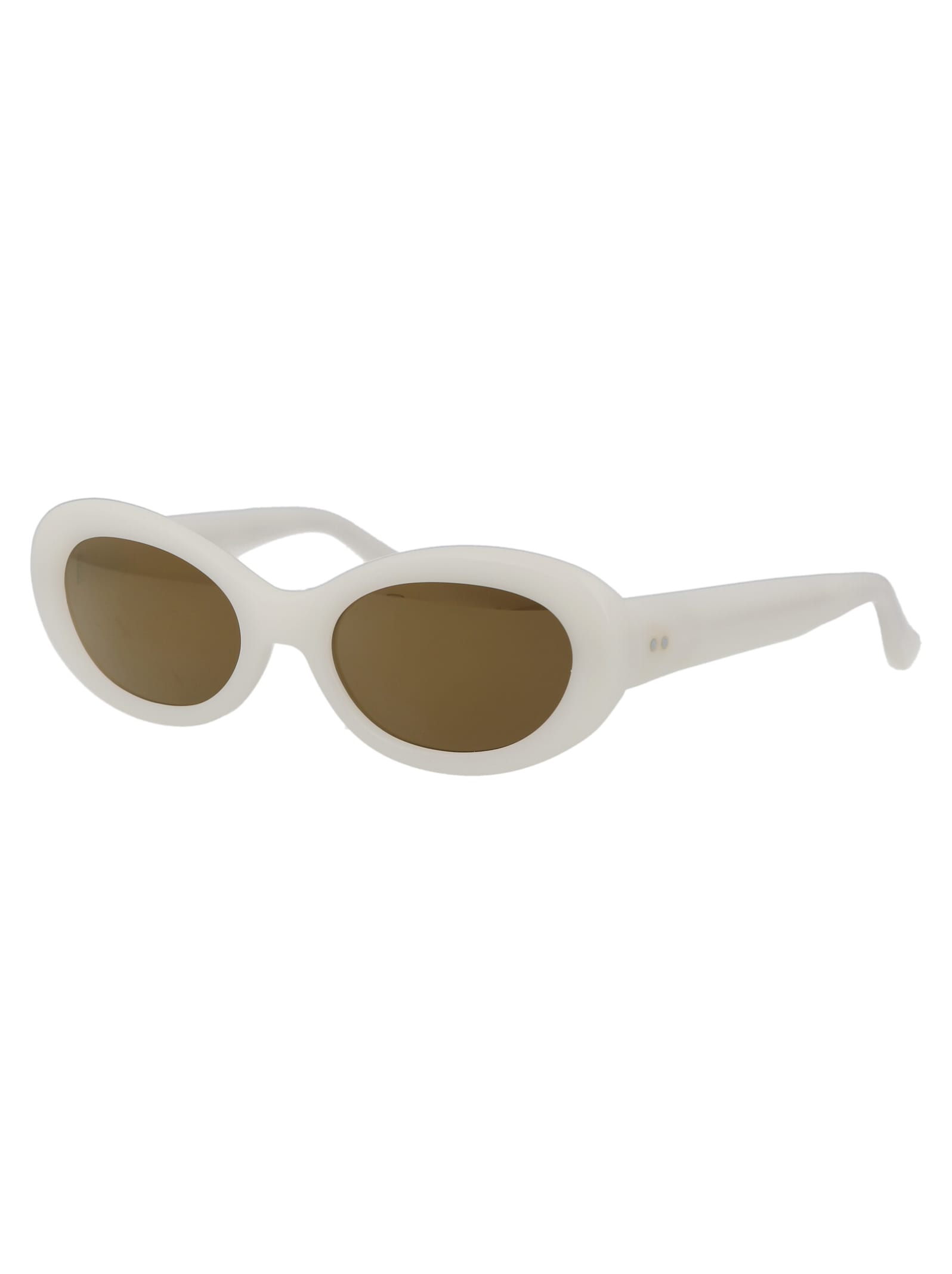Shop Dries Van Noten Dvn211c7sun Sunglasses In White/silver/brownmirror