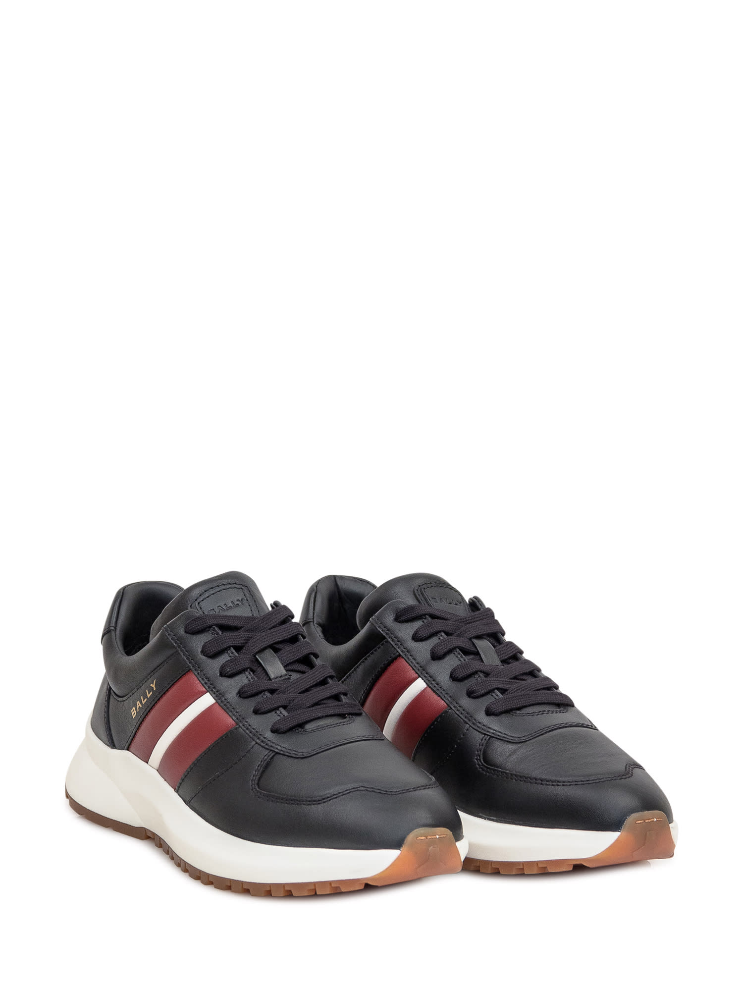 Shop Bally Darsyl Sneaker In Black/b.red/white