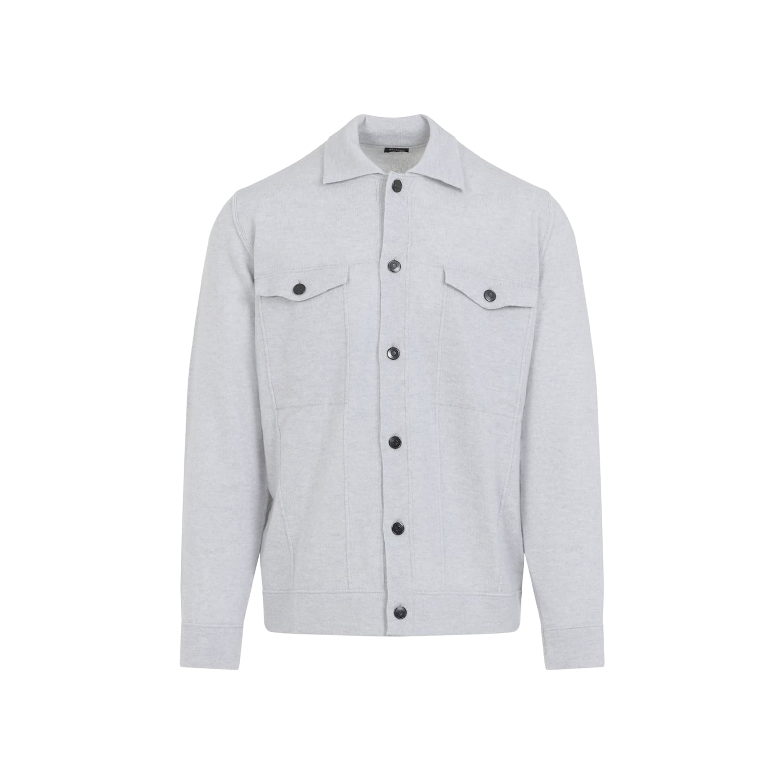 Kiton Stylish Jacket Featuring Chest Pockets And Long Sleeves In Gray