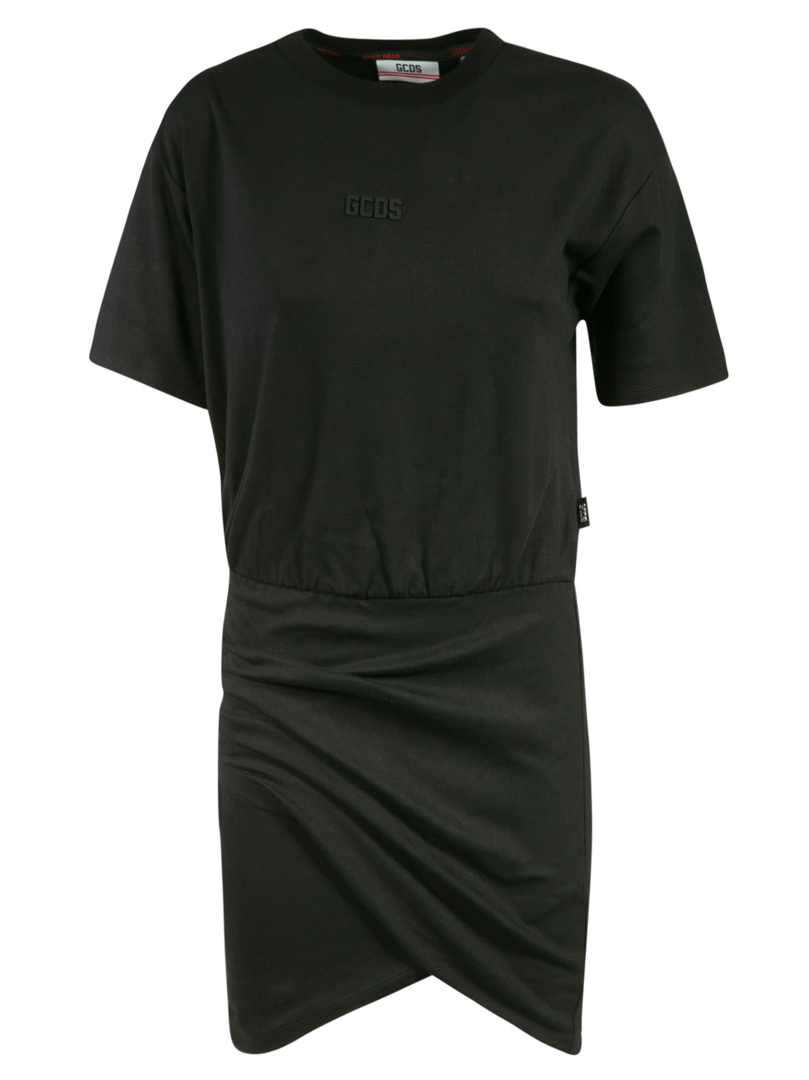 Gcds Chest Logo Detail Dress In Black