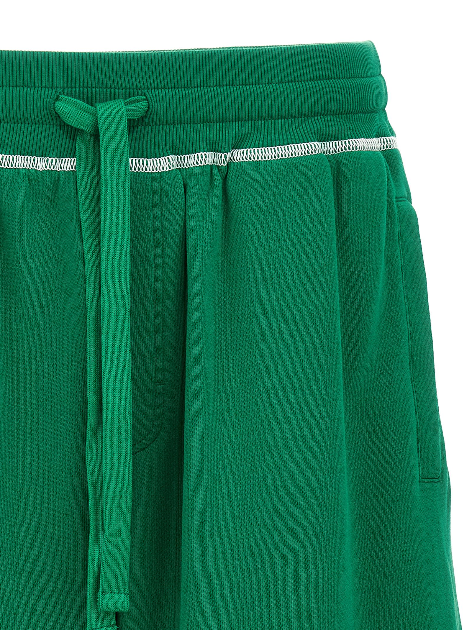 Shop Dolce & Gabbana Logo Bermuda Shorts In Green