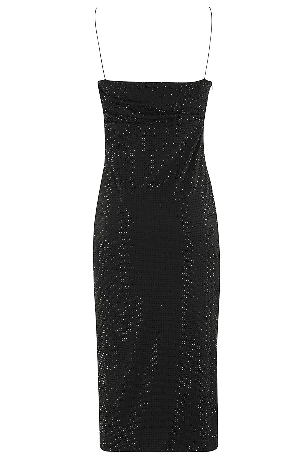 Shop Philosophy Di Lorenzo Serafini Embellished Square Neck Midi Dress In Black