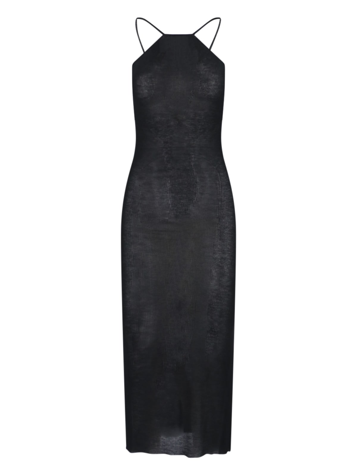 Shop Rick Owens Midi Dress In Black