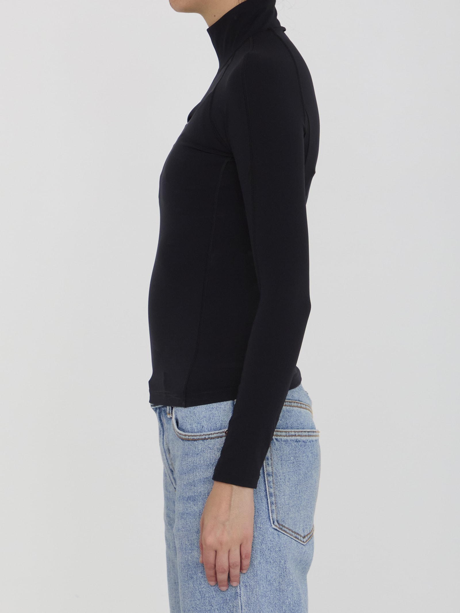 Shop Balenciaga Activewear Top In Black