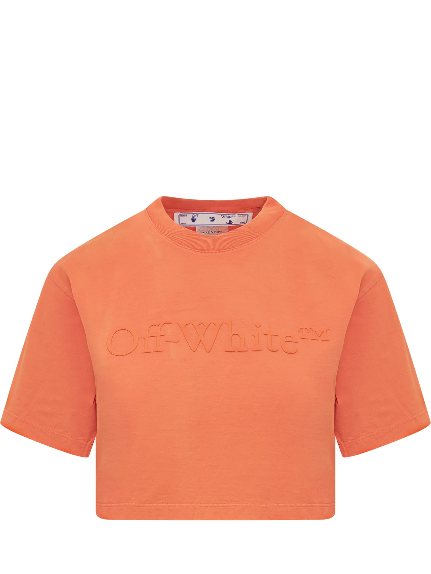 OFF-WHITE LAUNDRY CROP T-SHIRT