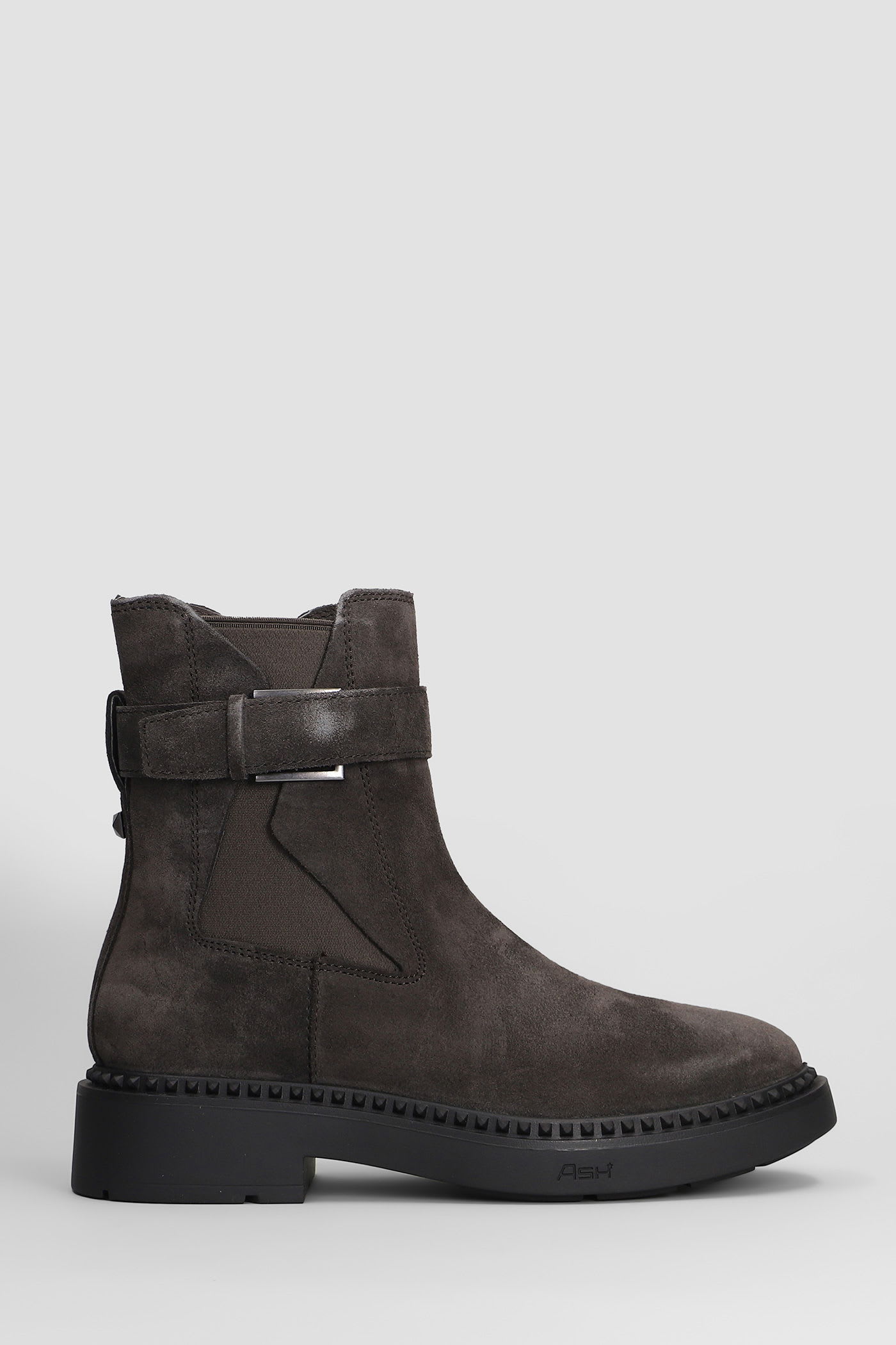 Ash Margot High Heels Ankle Boots In Brown Suede In Brown