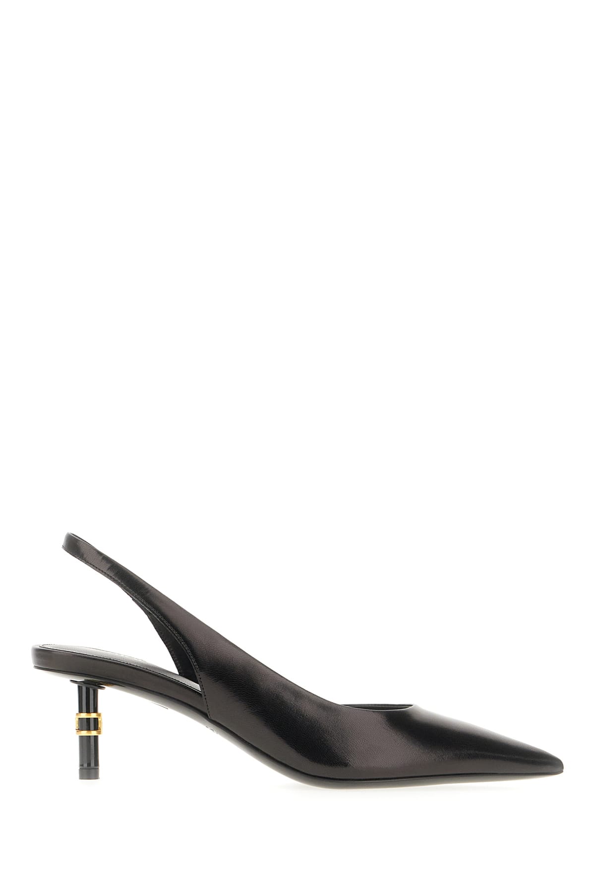 Shop Chloé Black Leather Marcie Slingback