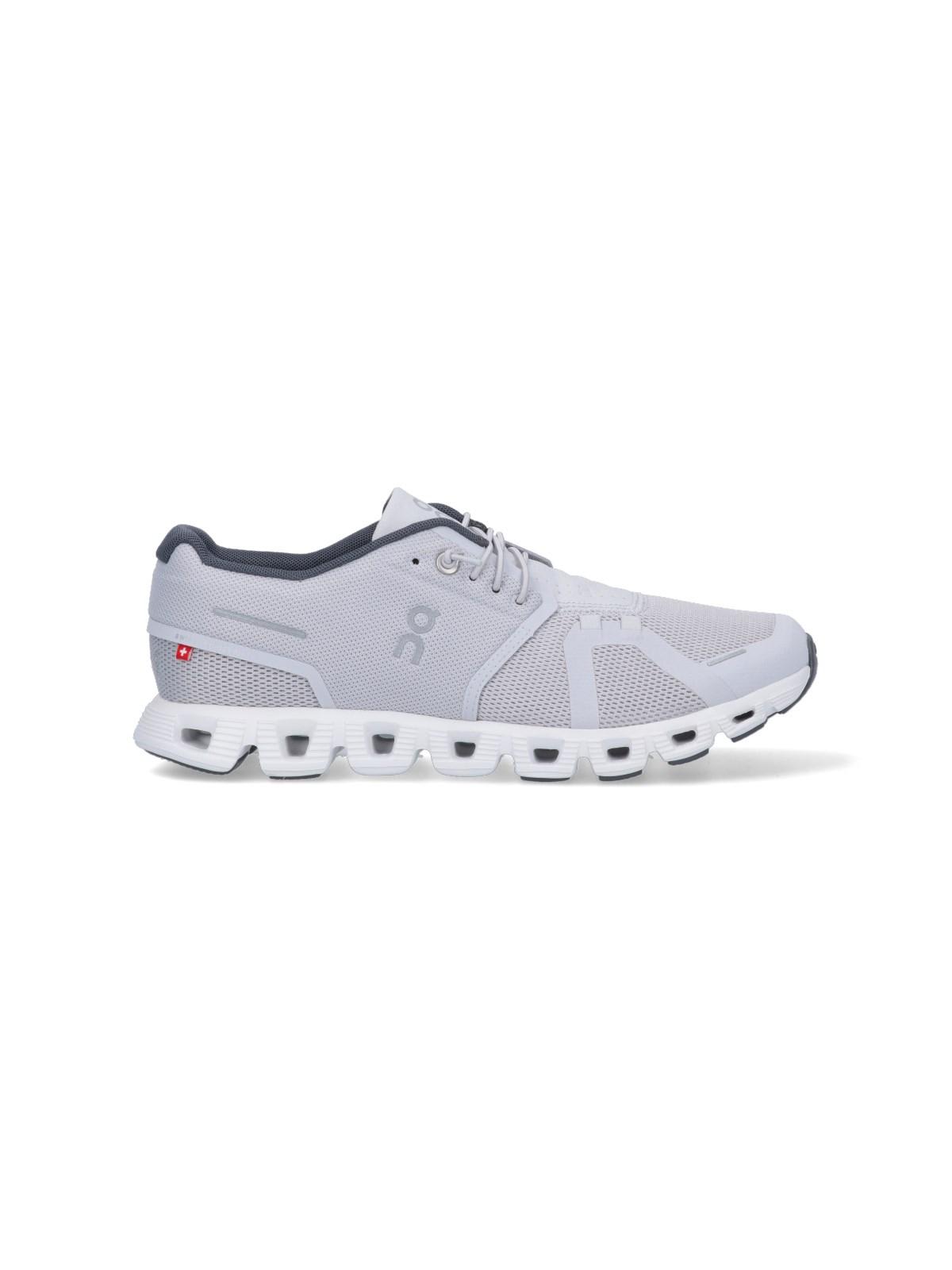 Shop On Cloud 5 Sneakers In Glacier White