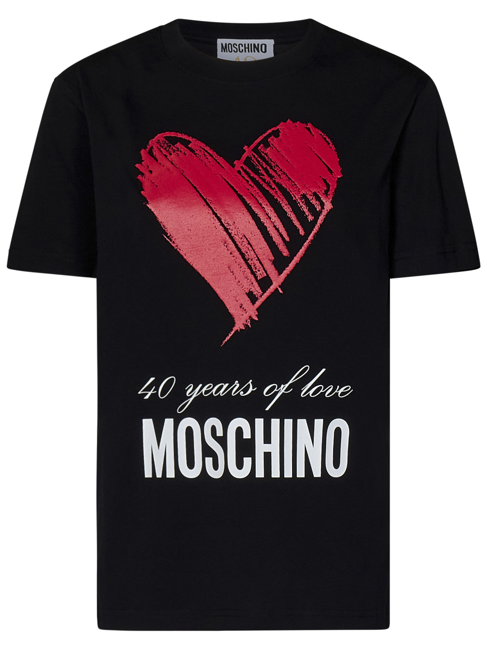 Shop Moschino 40 Years Of Love T-shirt In 1555