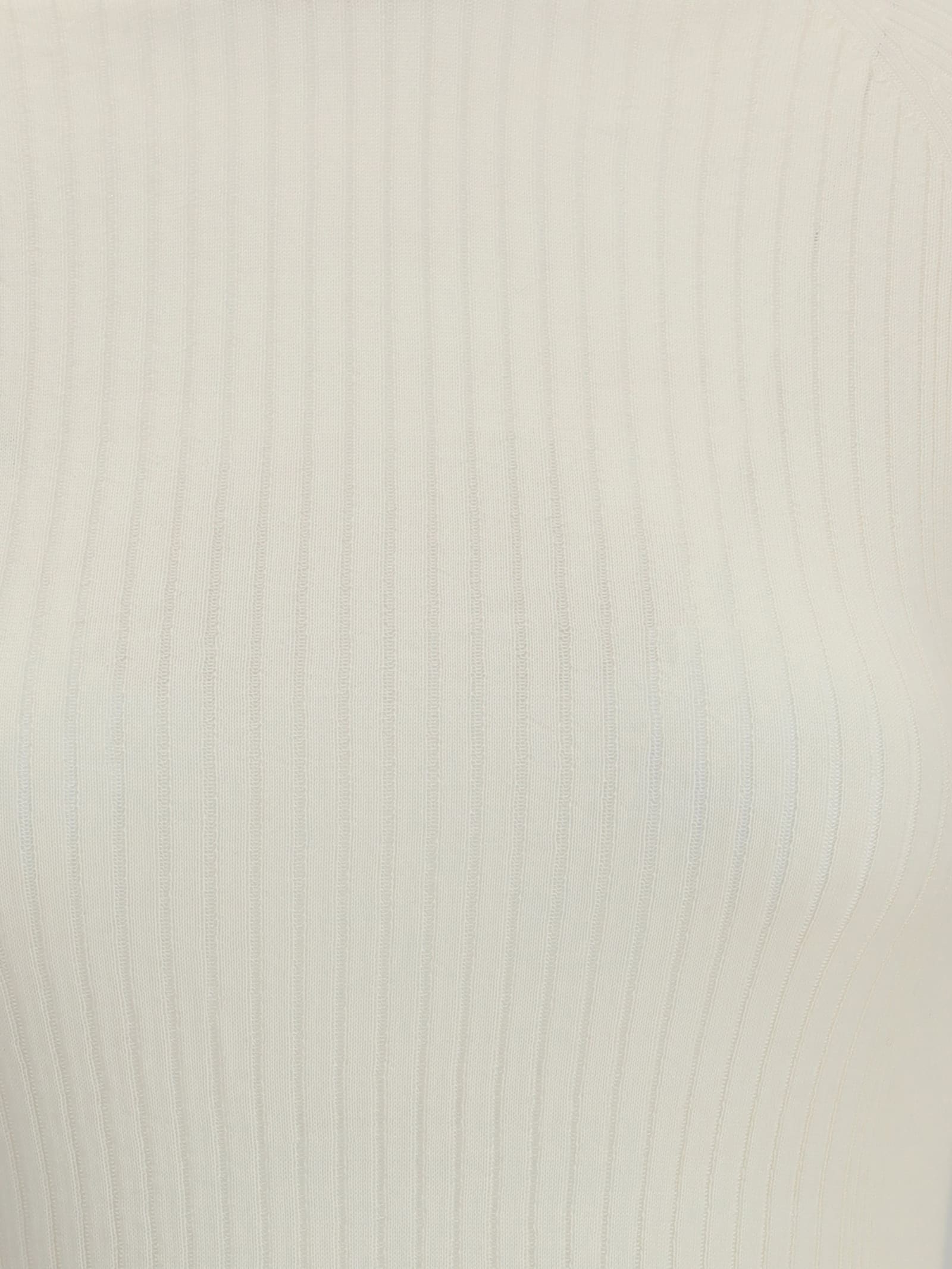 Sa Su Phi Ribbed-knit Top In White
