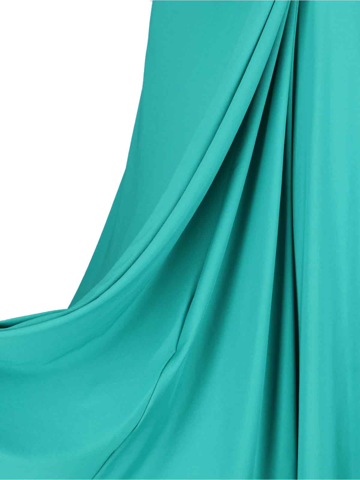 Victoria Beckham Womens Peacock Drape Front Assymmetric Stretch-jersey Maxi Dress In Green