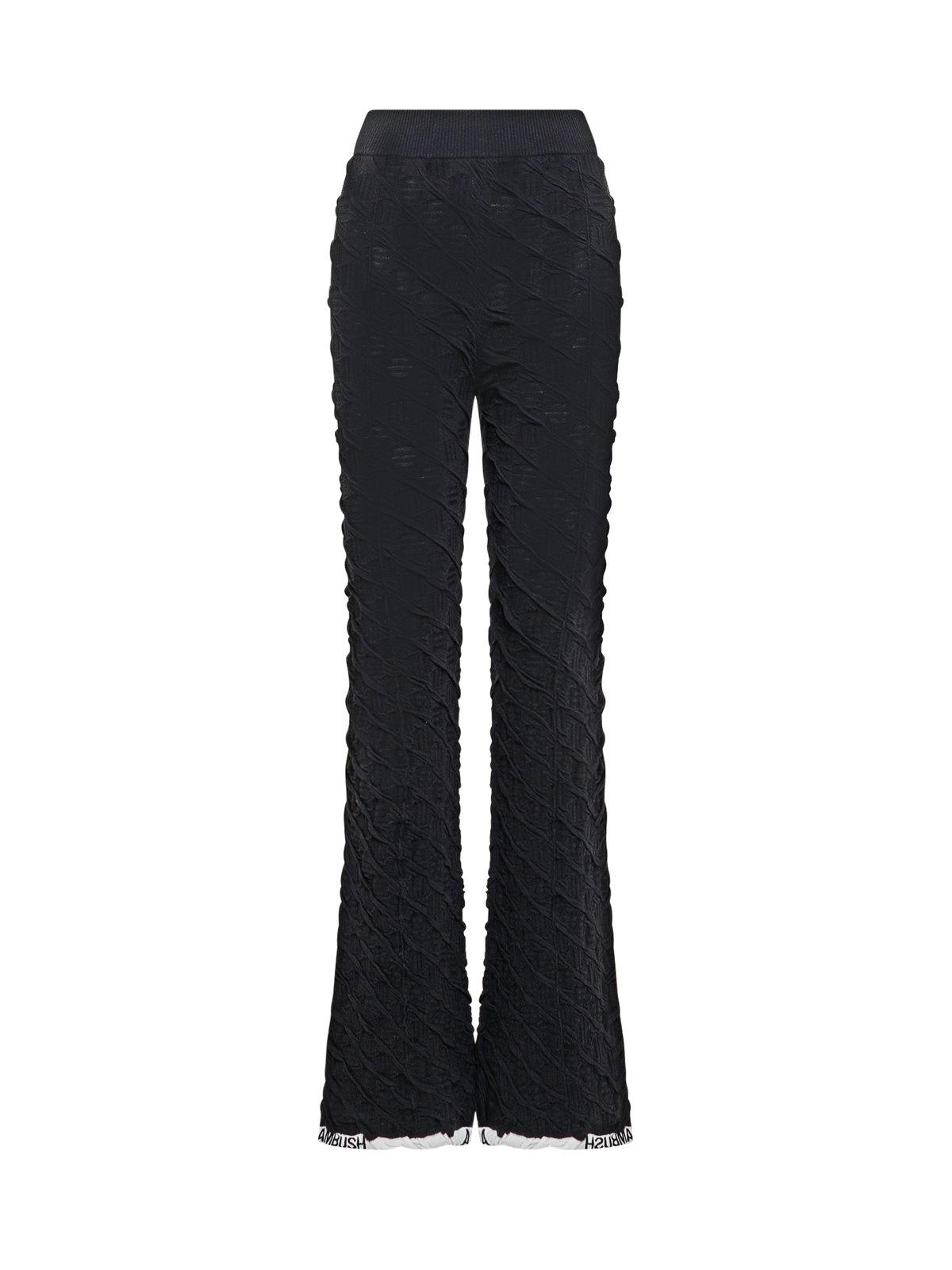 High-waisted Monogram Flared Trousers