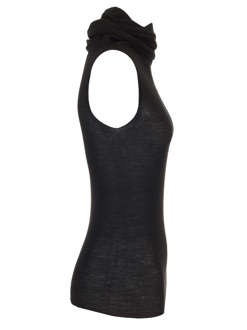 Rick Owens Wool Jersey Top Jackets Black In Black