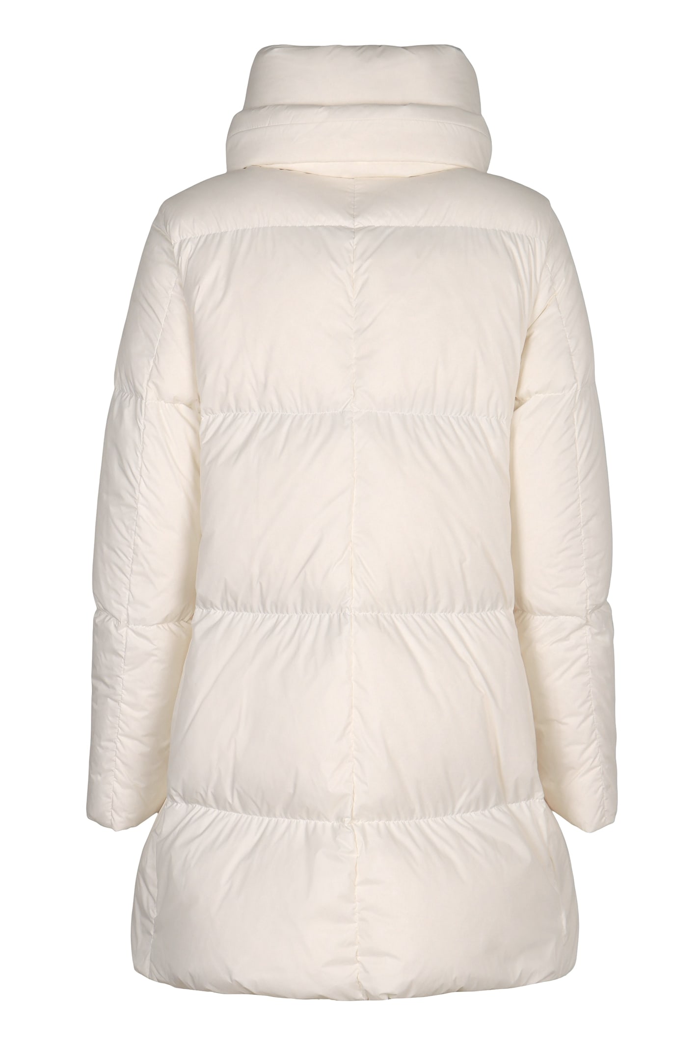Herno Down Jacket Full-zip In Nylon In White