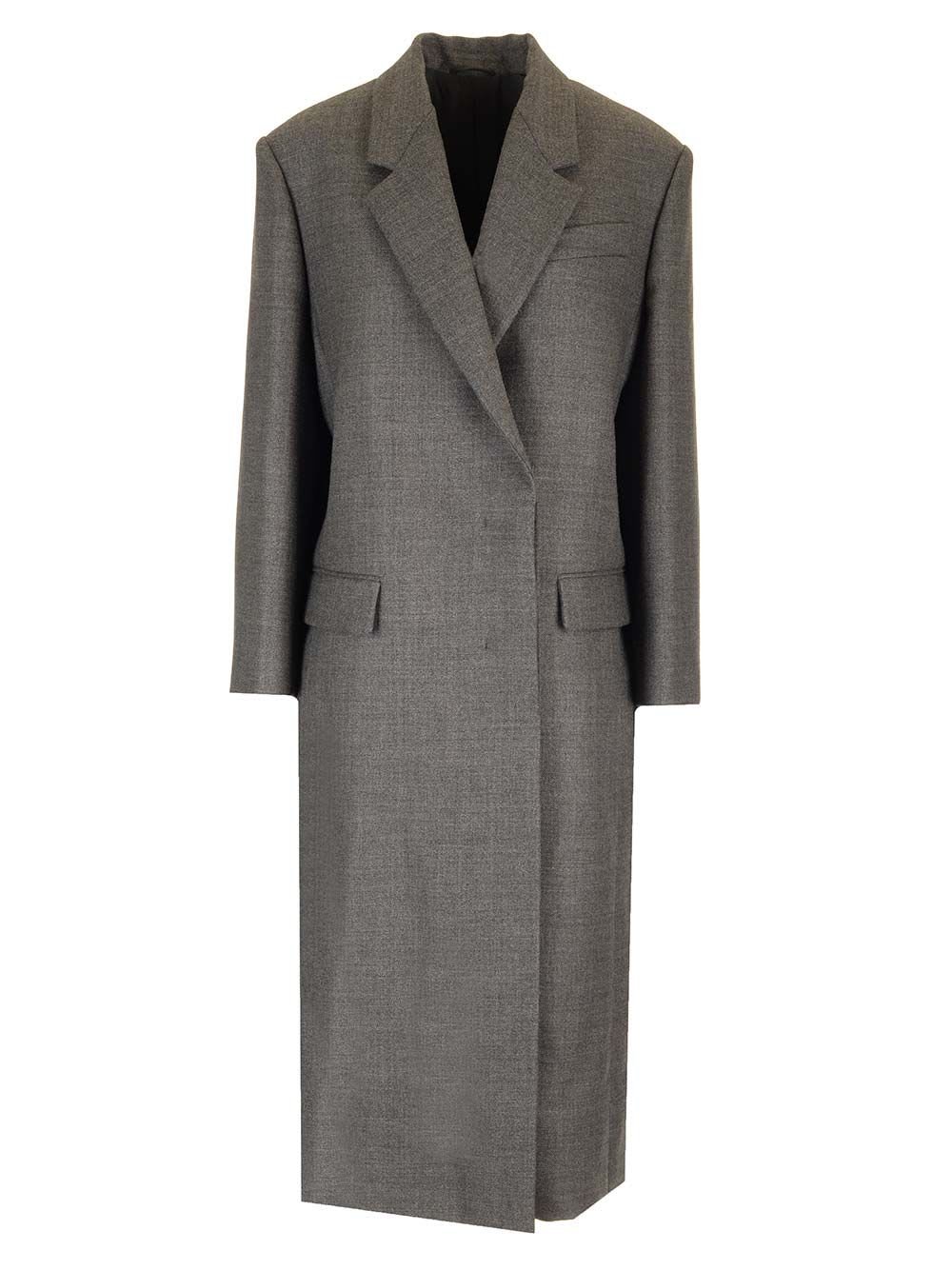 Virgin Wool Canvas Coat