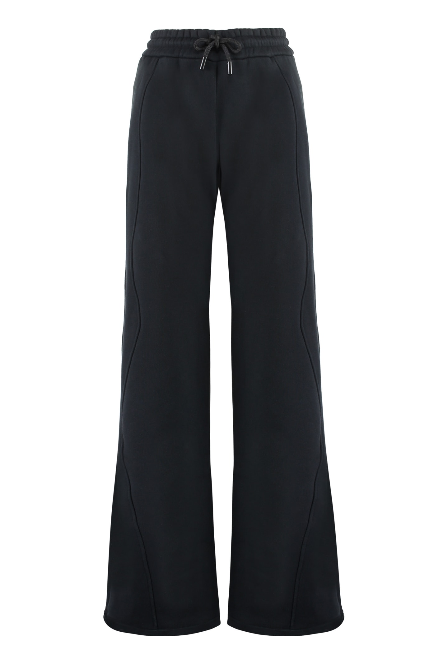 Shop Off-white Cotton Trousers In Black