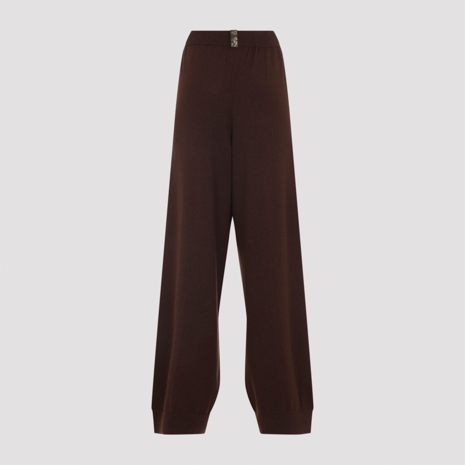 Fabiana Filippi Relaxed Fit Wide Leg Trousers In Brown