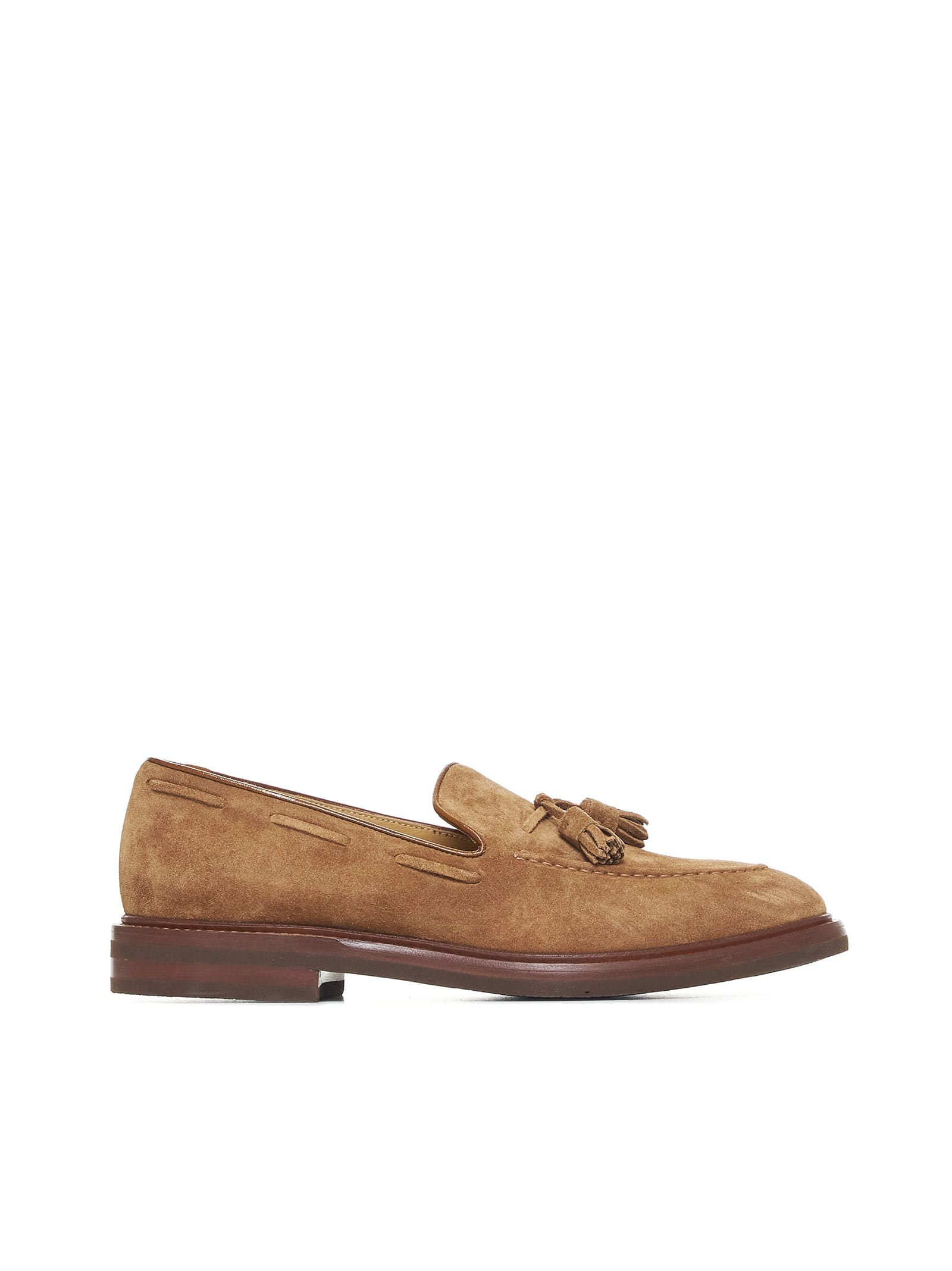 Shop Brunello Cucinelli Loafers In Brown