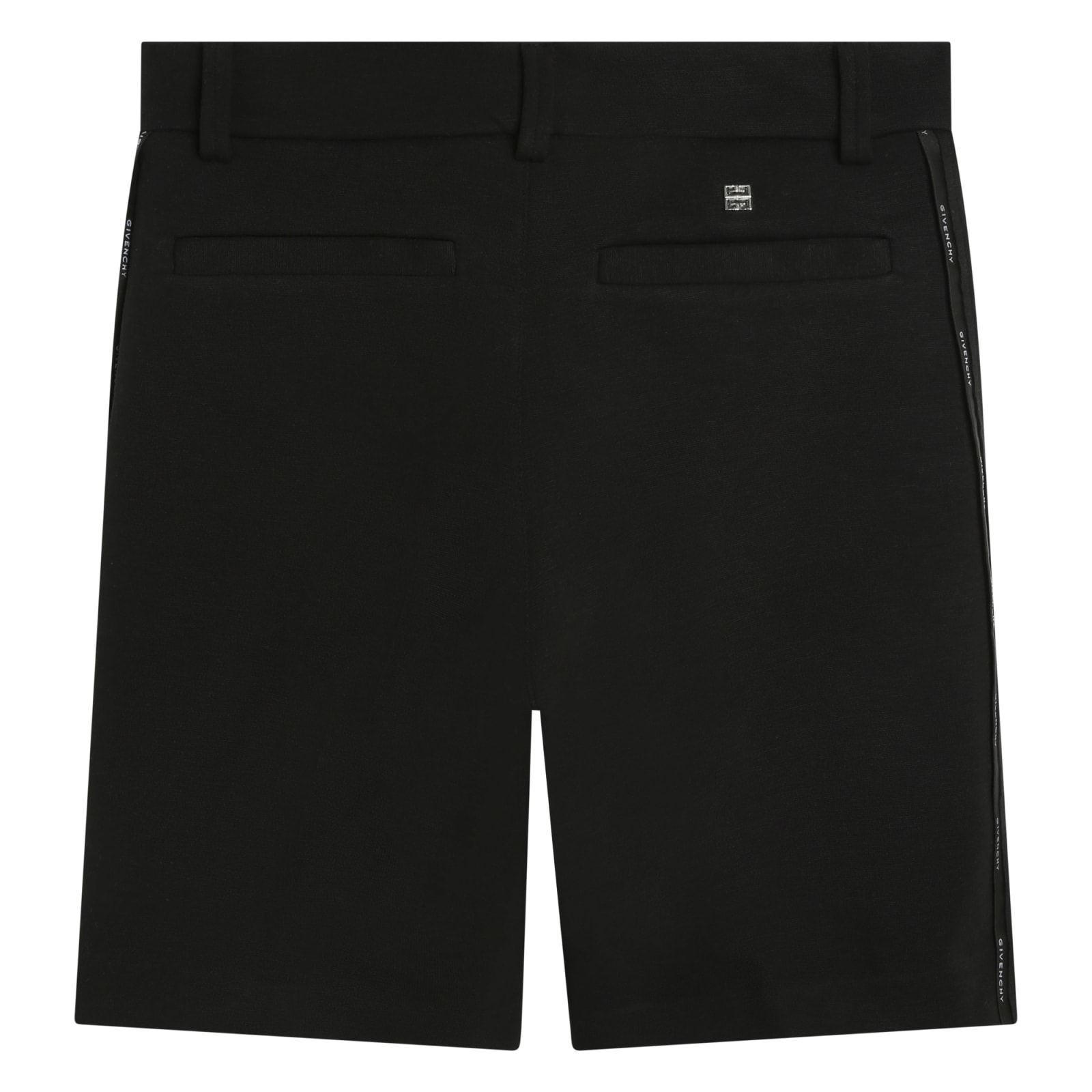 Shop Givenchy Bermuda Shorts With 4g Plaque In Black