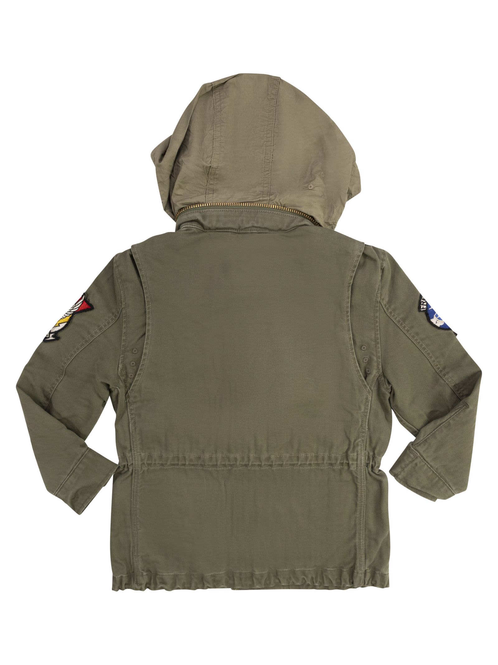 Polo Ralph Lauren Patchwork Hooded Jacket In Green